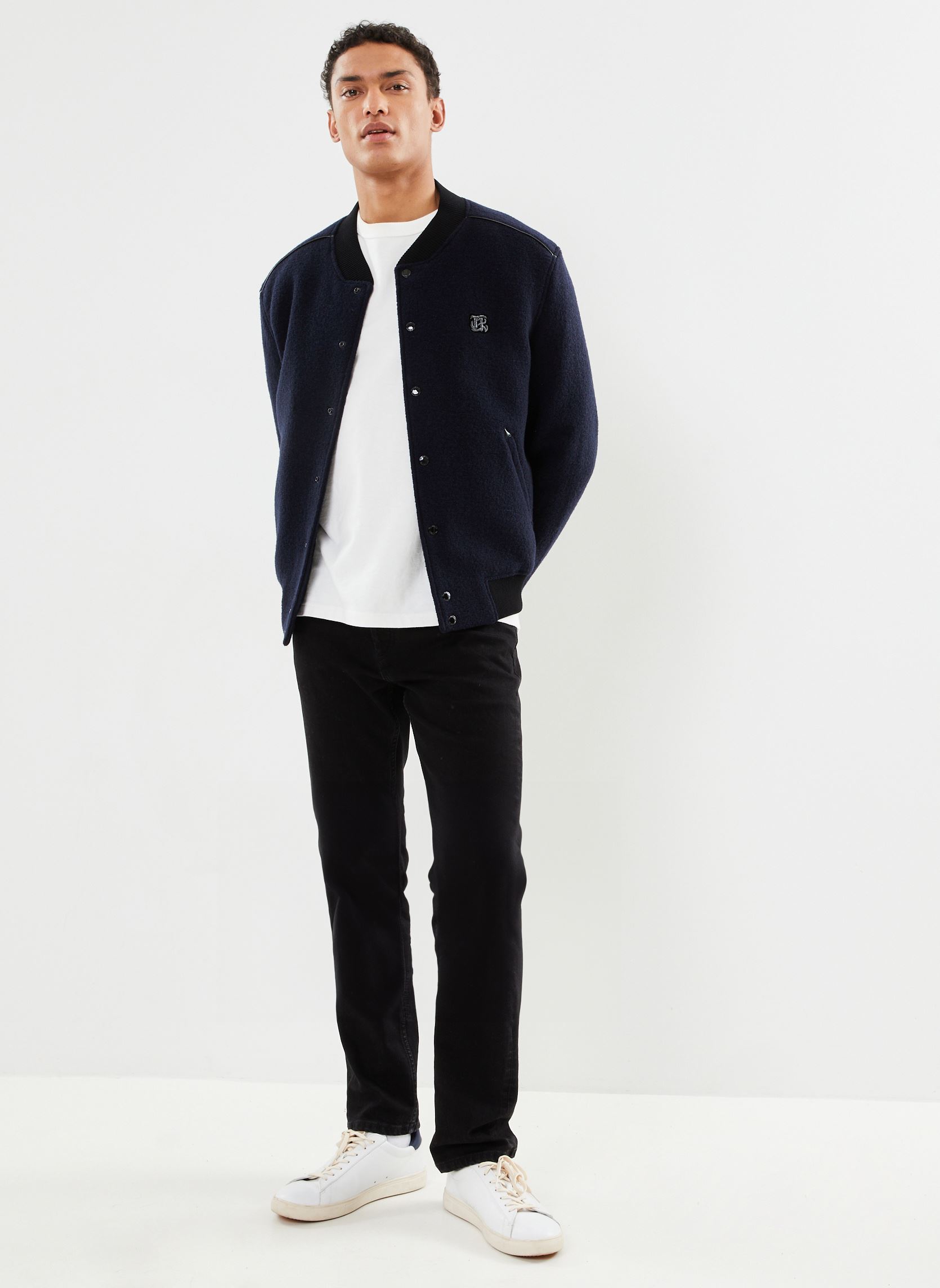 Blousons HBLO28006K homme bleu The Kooples Blousons HBLO28006K homme bleu Dark Navy