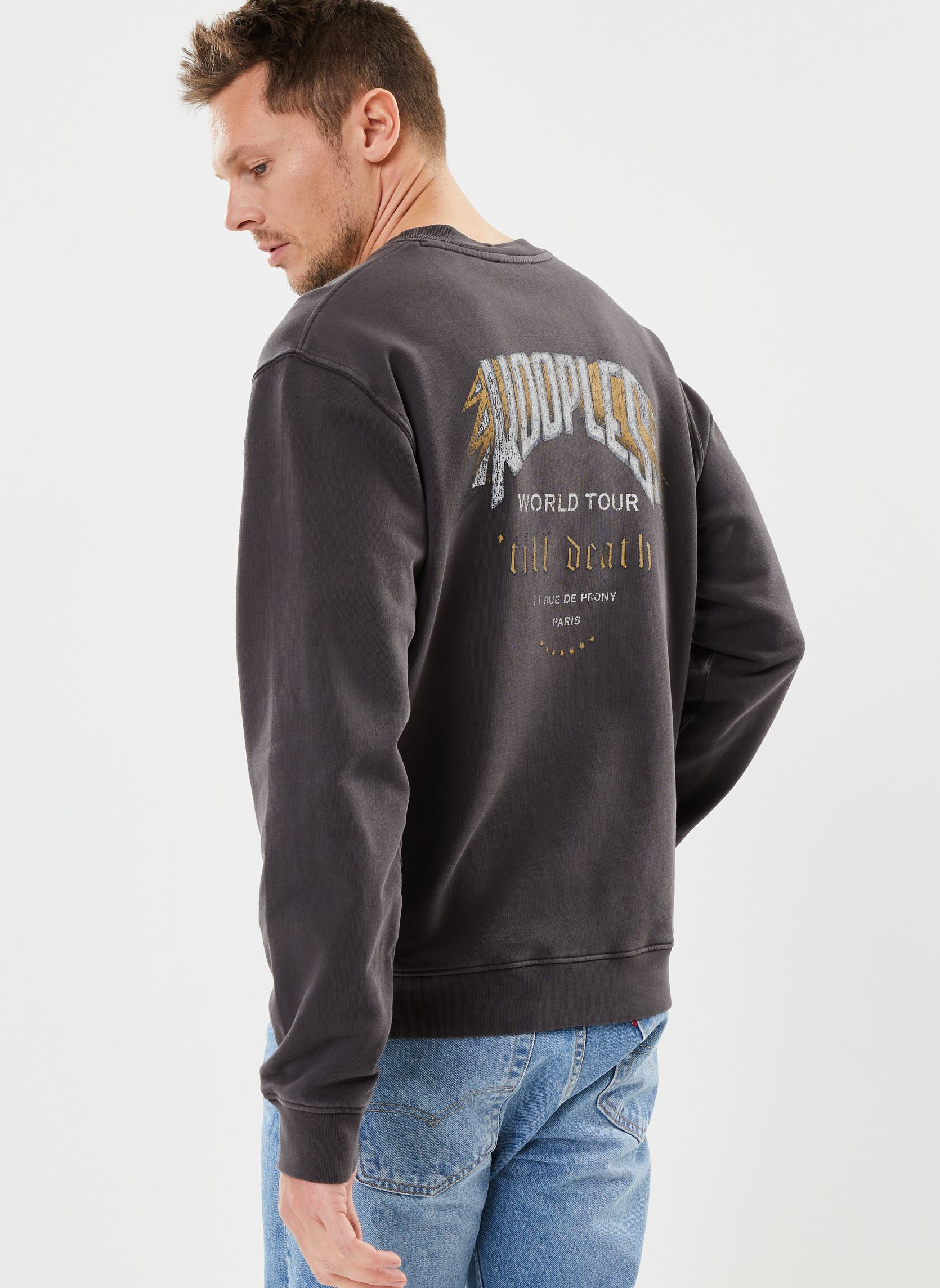 Sweats HSWE28004K homme gris The Kooples Sweats HSWE28004K homme gris Carbone