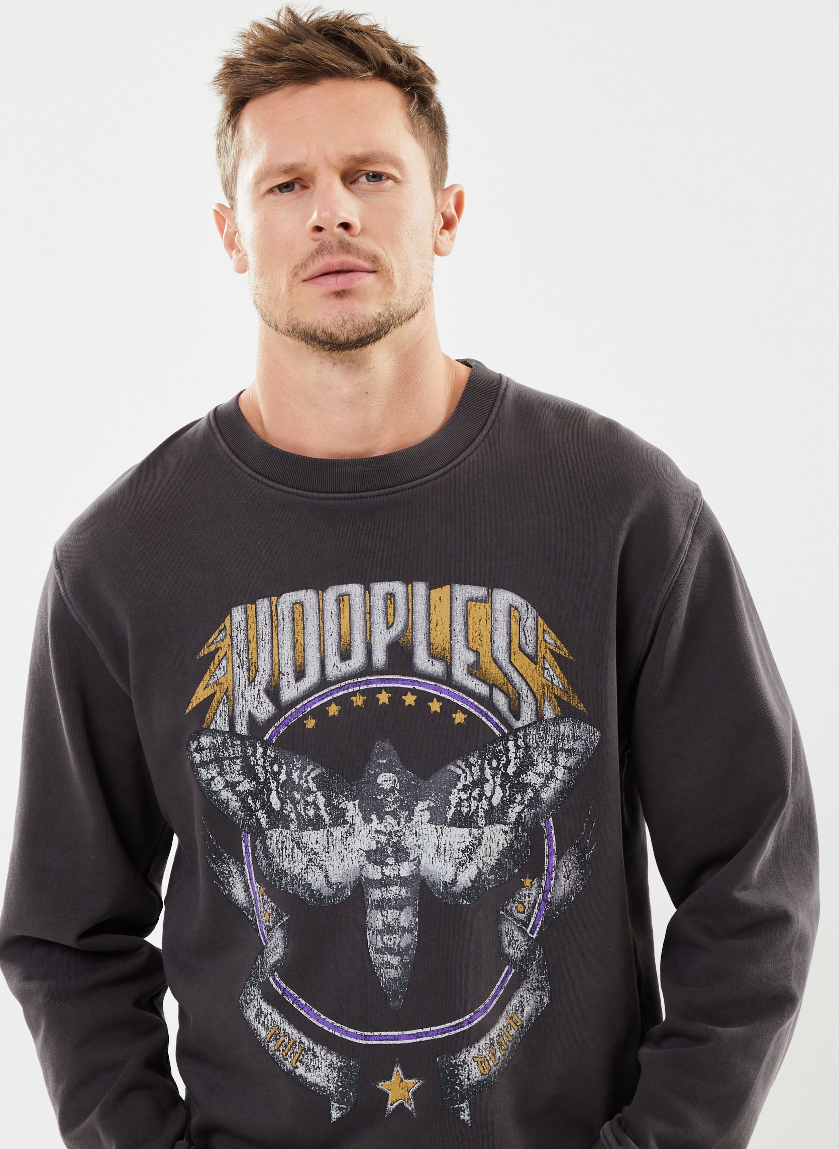 Sweats HSWE28004K homme gris The Kooples Sweats HSWE28004K homme gris Carbone