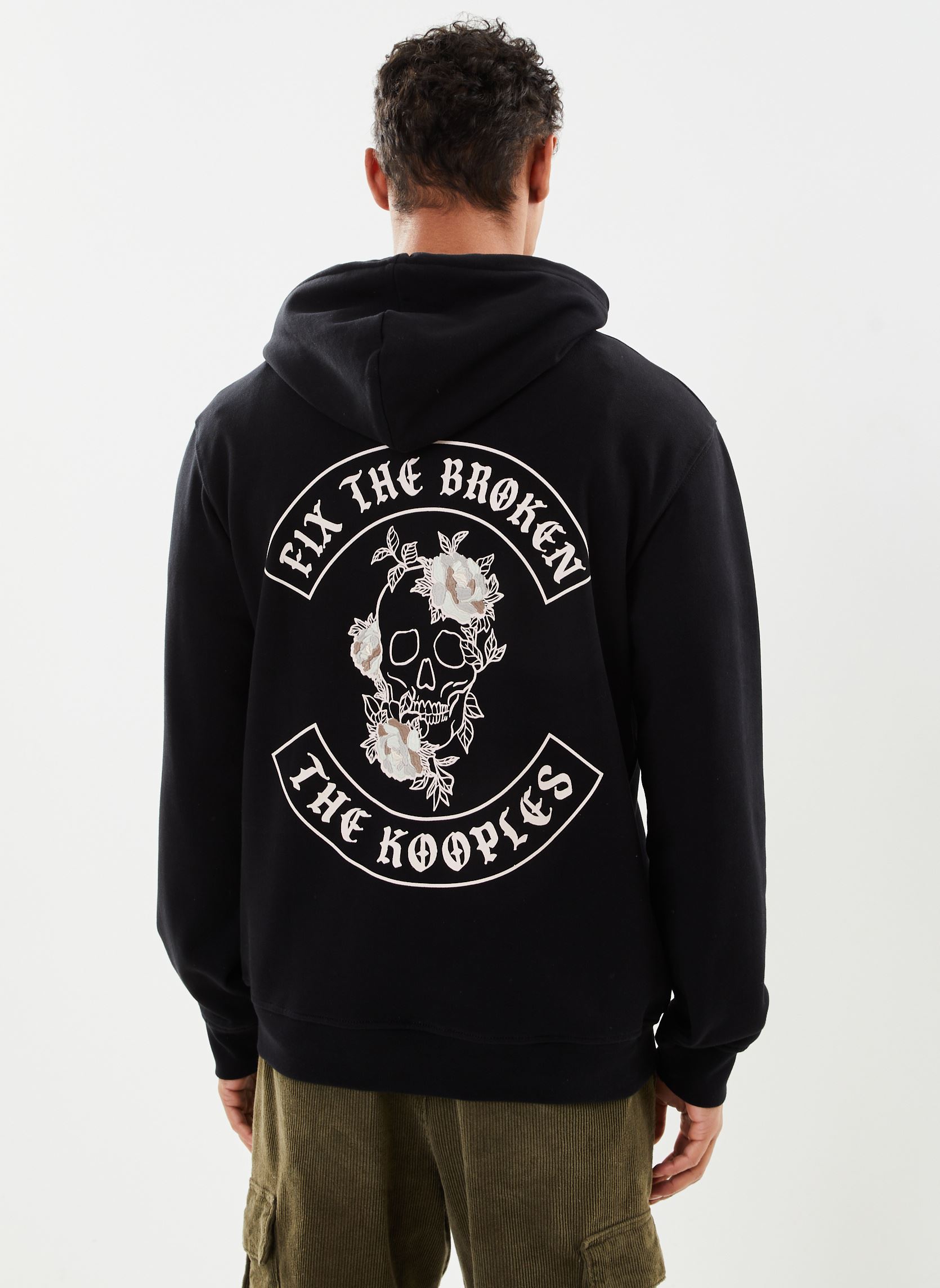 Sweats à capuche HSWE28008K homme noir The Kooples Sweats à capuche HSWE28008K homme noir Black