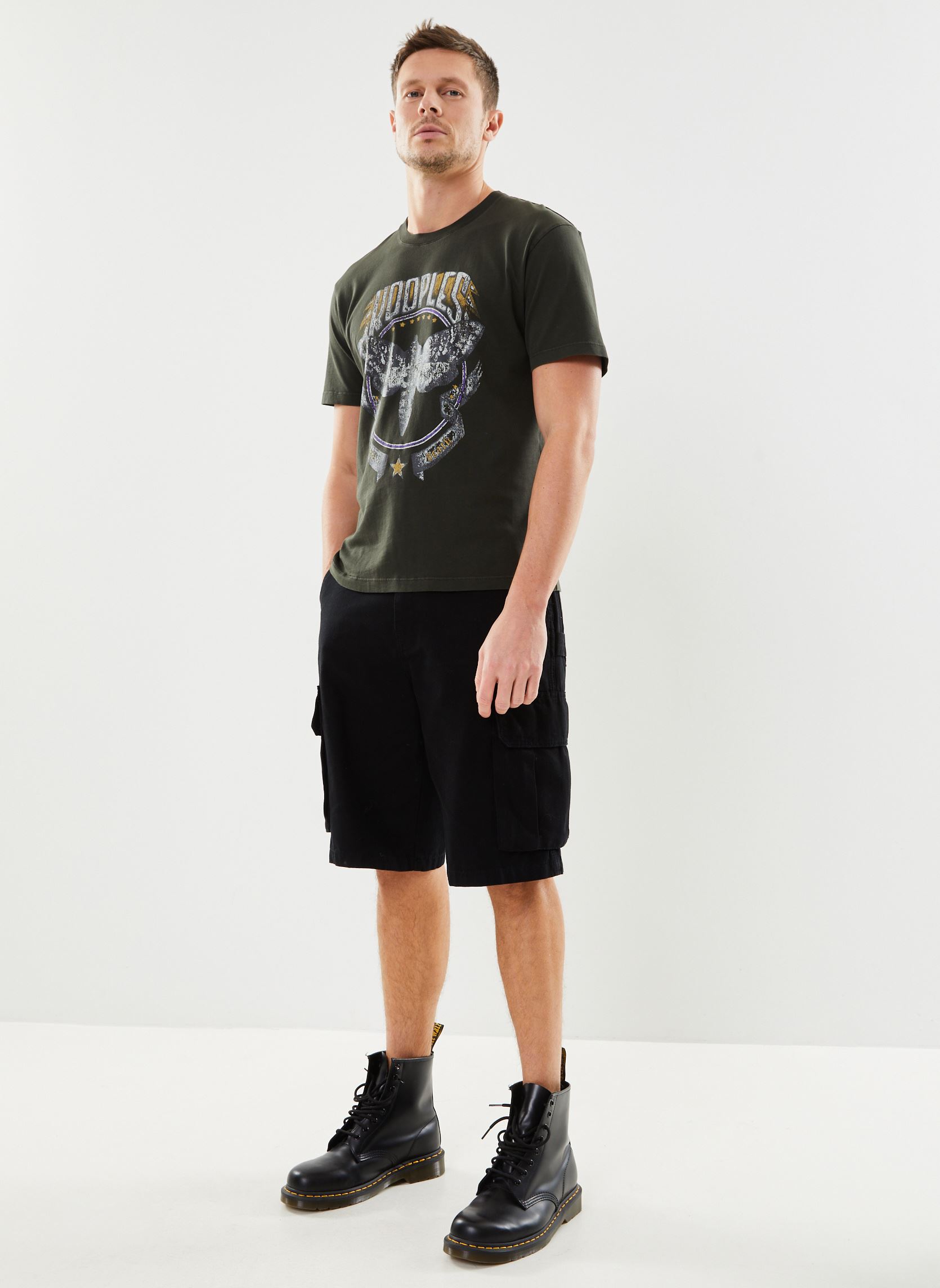 Tee-shirts manches courtes HTSC28004K homme vert The Kooples Tee-shirts manches courtes HTSC28004K homme vert Dark Green