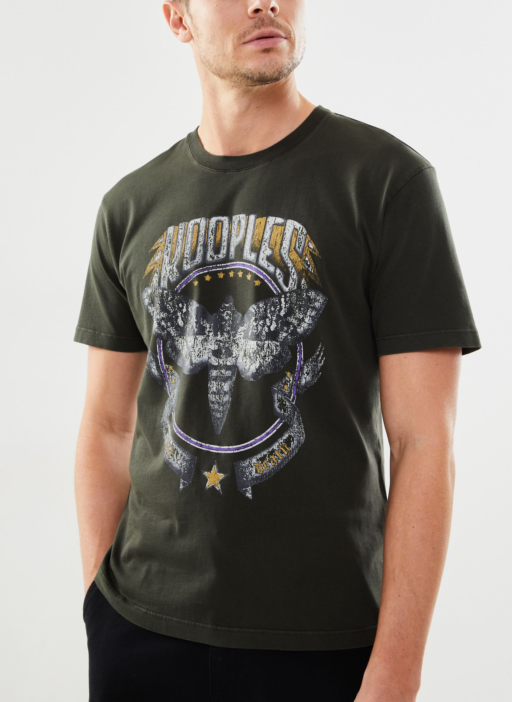 Tee-shirts manches courtes HTSC28004K homme vert The Kooples Tee-shirts manches courtes HTSC28004K homme vert Dark Green