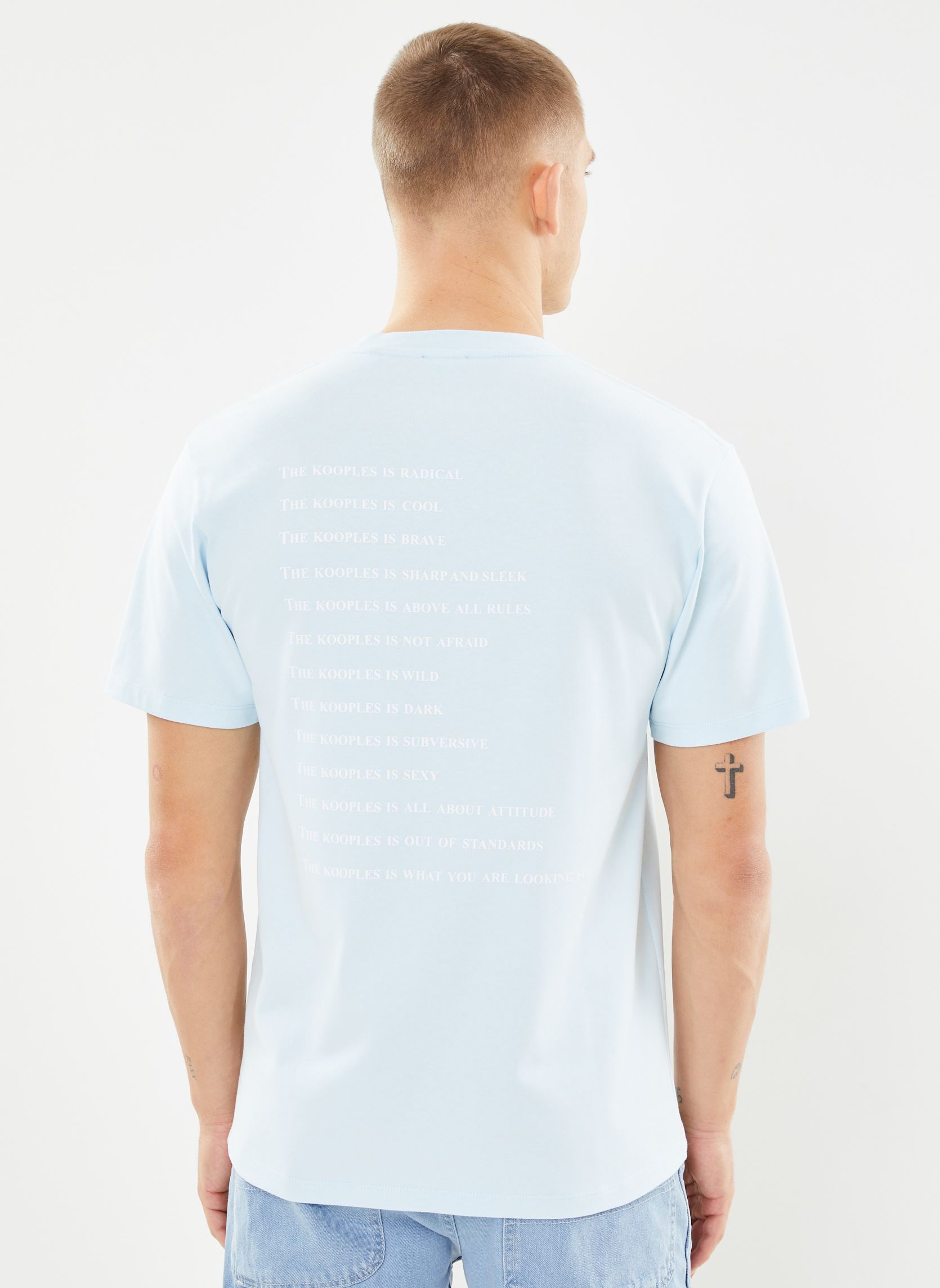 Kurzarm-T-Shirts HTSC28015K herren blau The Kooples Kurzarm-T-Shirts HTSC28015K herren blau Blue