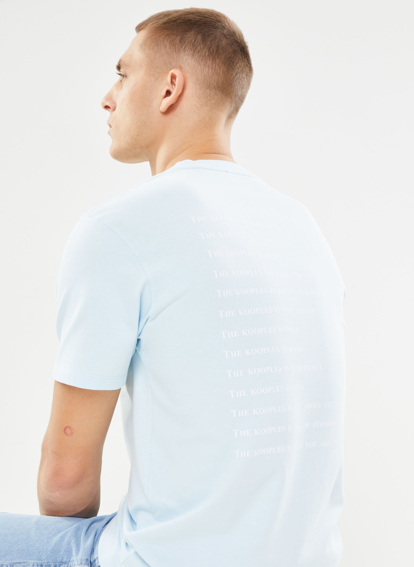Kurzarm-T-Shirts HTSC28015K herren blau The Kooples Kurzarm-T-Shirts HTSC28015K herren blau Blue