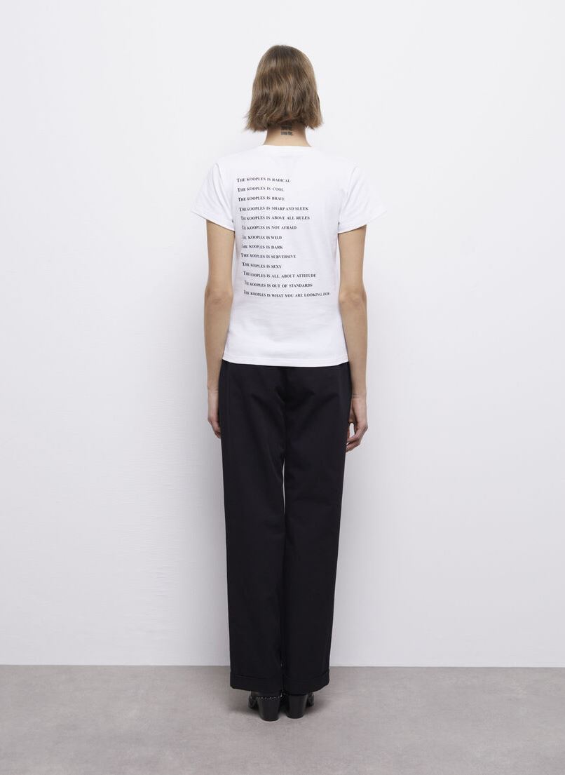 Tee-shirts manches courtes FTSC26045K femme blanc The Kooples Tee-shirts manches courtes FTSC26045K femme blanc WHI01