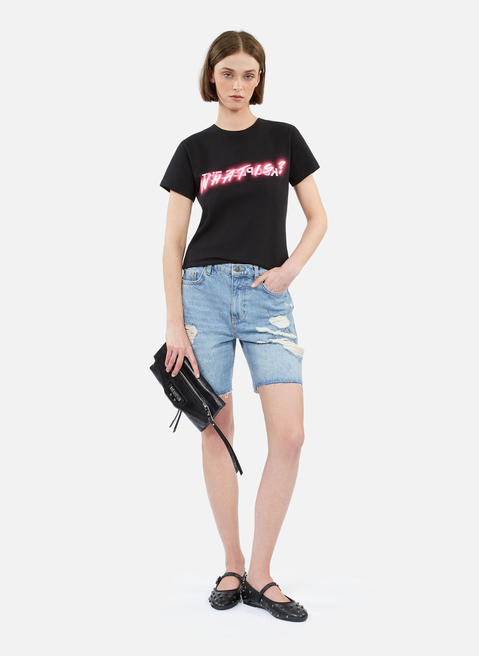 Tee-shirts manches courtes FTSC26045K femme noir The Kooples Tee-shirts manches courtes FTSC26045K femme noir BLA01