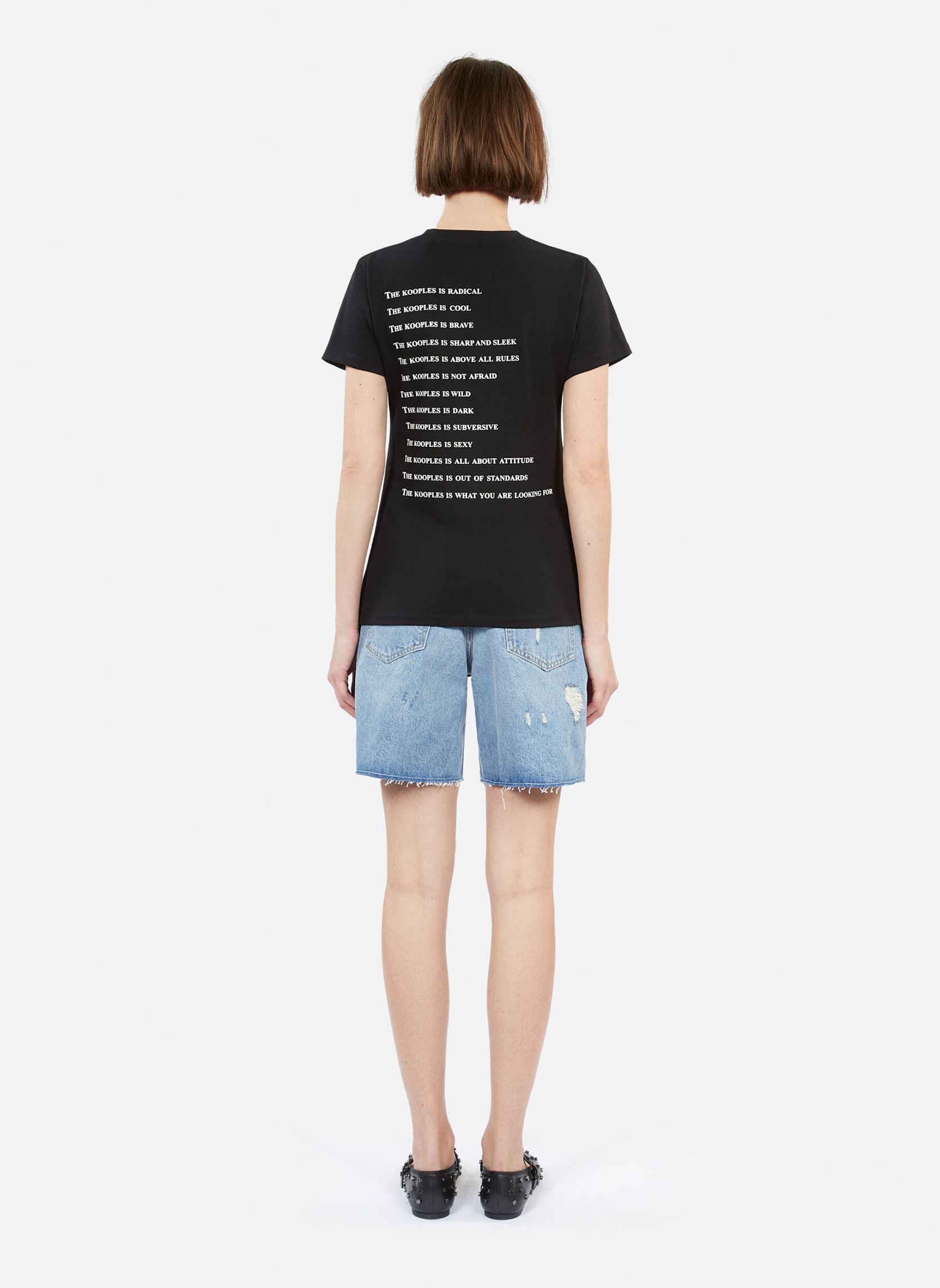 Tee-shirts manches courtes FTSC26045K femme noir The Kooples Tee-shirts manches courtes FTSC26045K femme noir BLA01