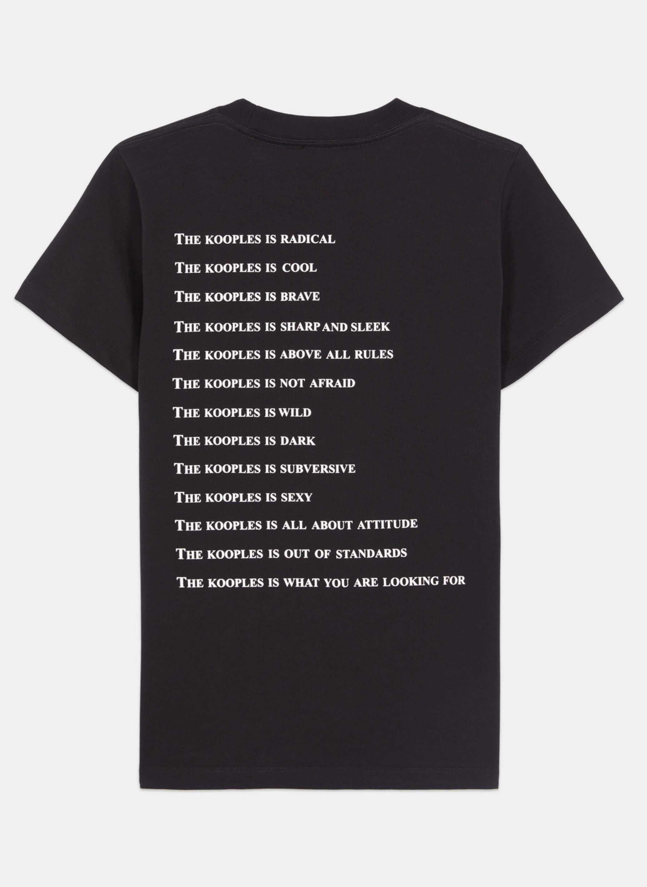 Tee-shirts manches courtes FTSC26045K femme noir The Kooples Tee-shirts manches courtes FTSC26045K femme noir BLA01