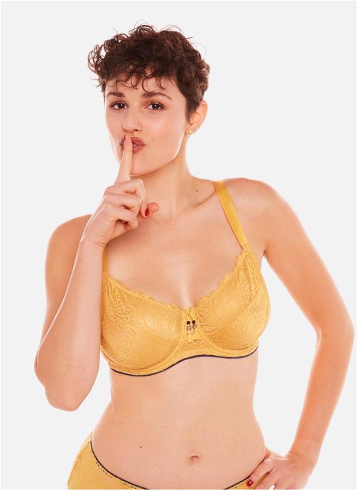 Pomm'Poire Brassières Soutien-gorge grand maintien jaune Zazie femme jaune