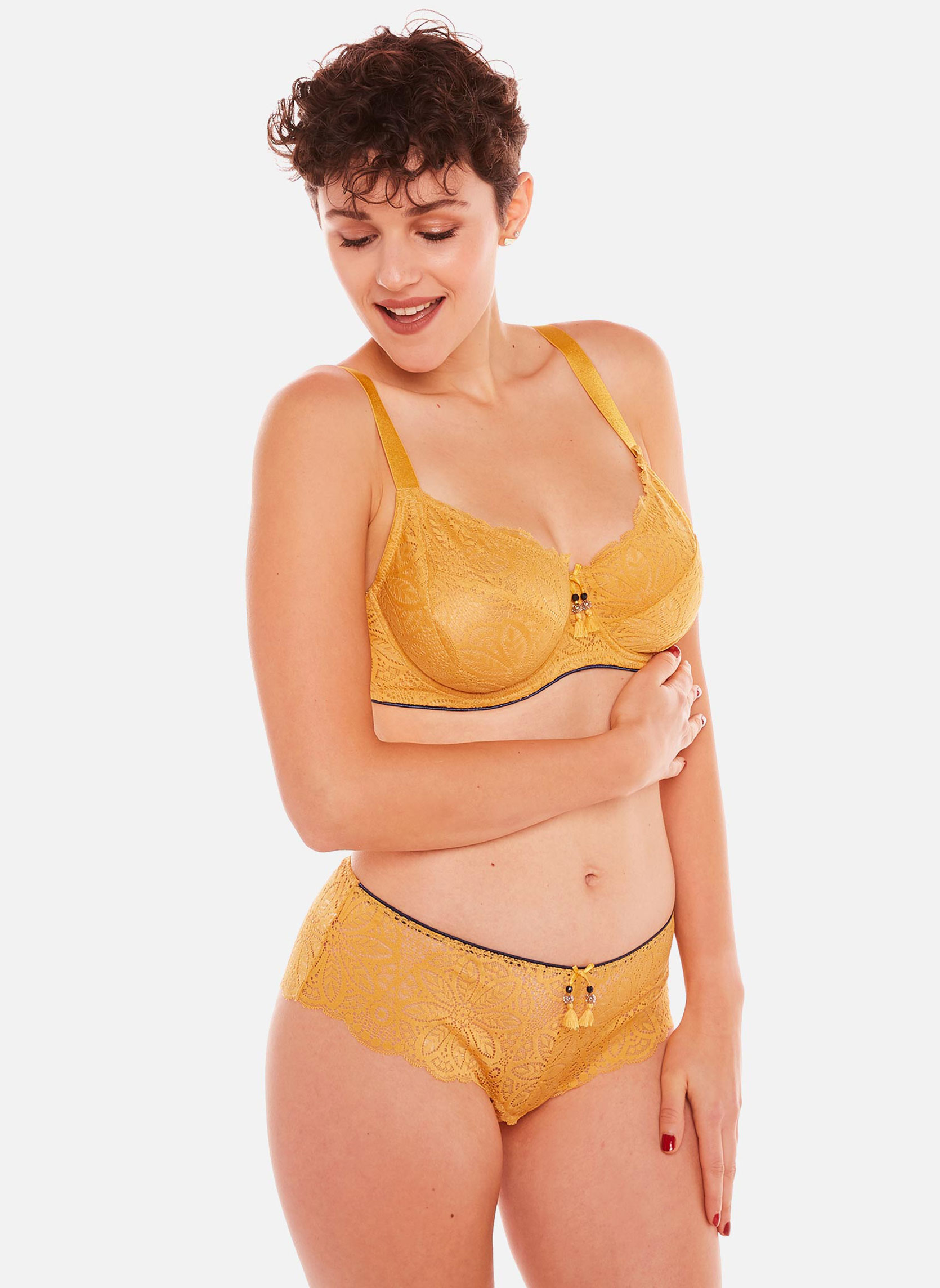 Brassières Soutien-gorge grand maintien jaune Zazie femme jaune Pomm'Poire Brassières Soutien-gorge grand maintien jaune Zazie femme jaune Jaune