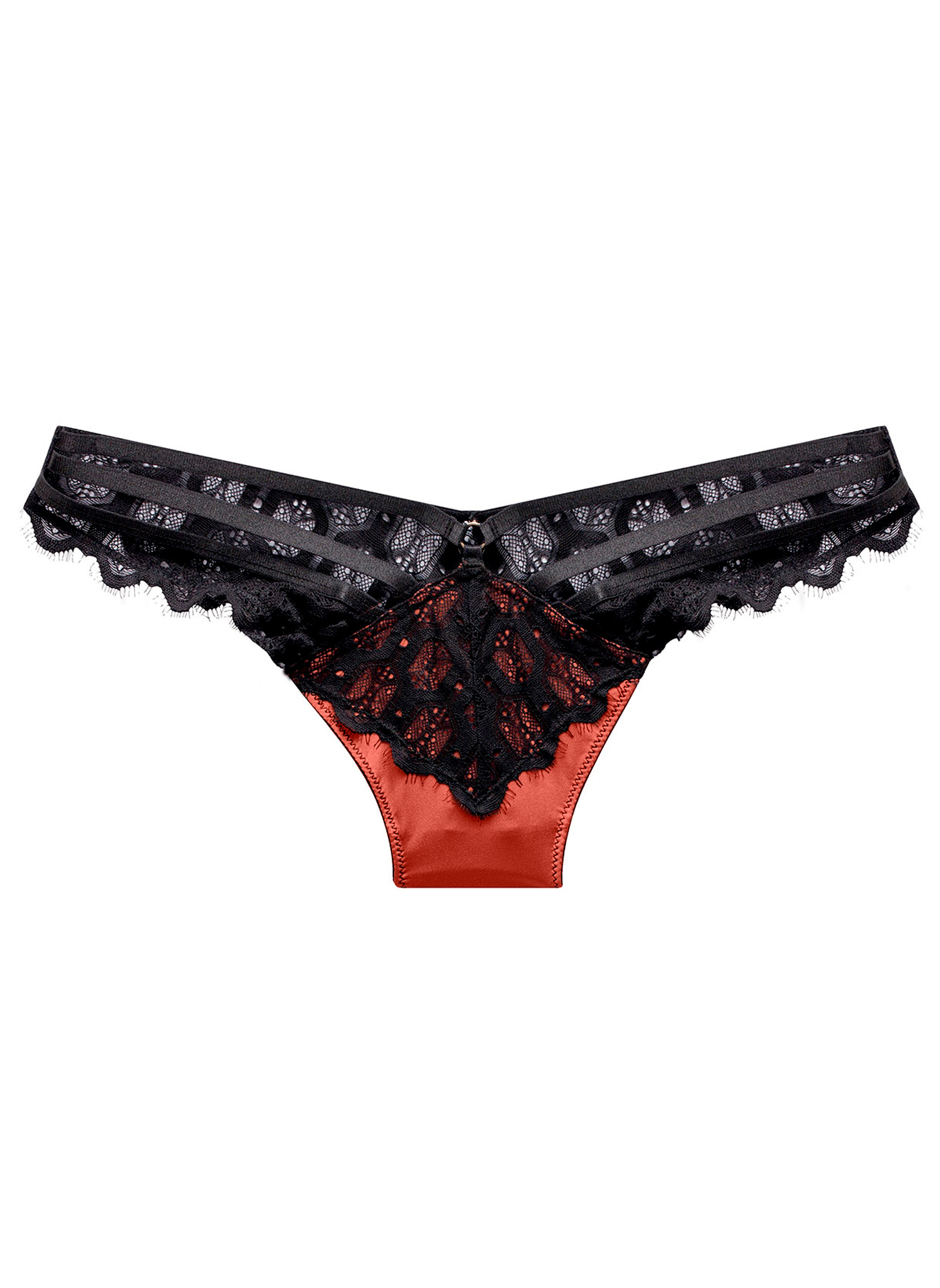 Culottes Tanga caramel Foudre femme marron Pomm'Poire Culottes Tanga caramel Foudre femme marron Marron