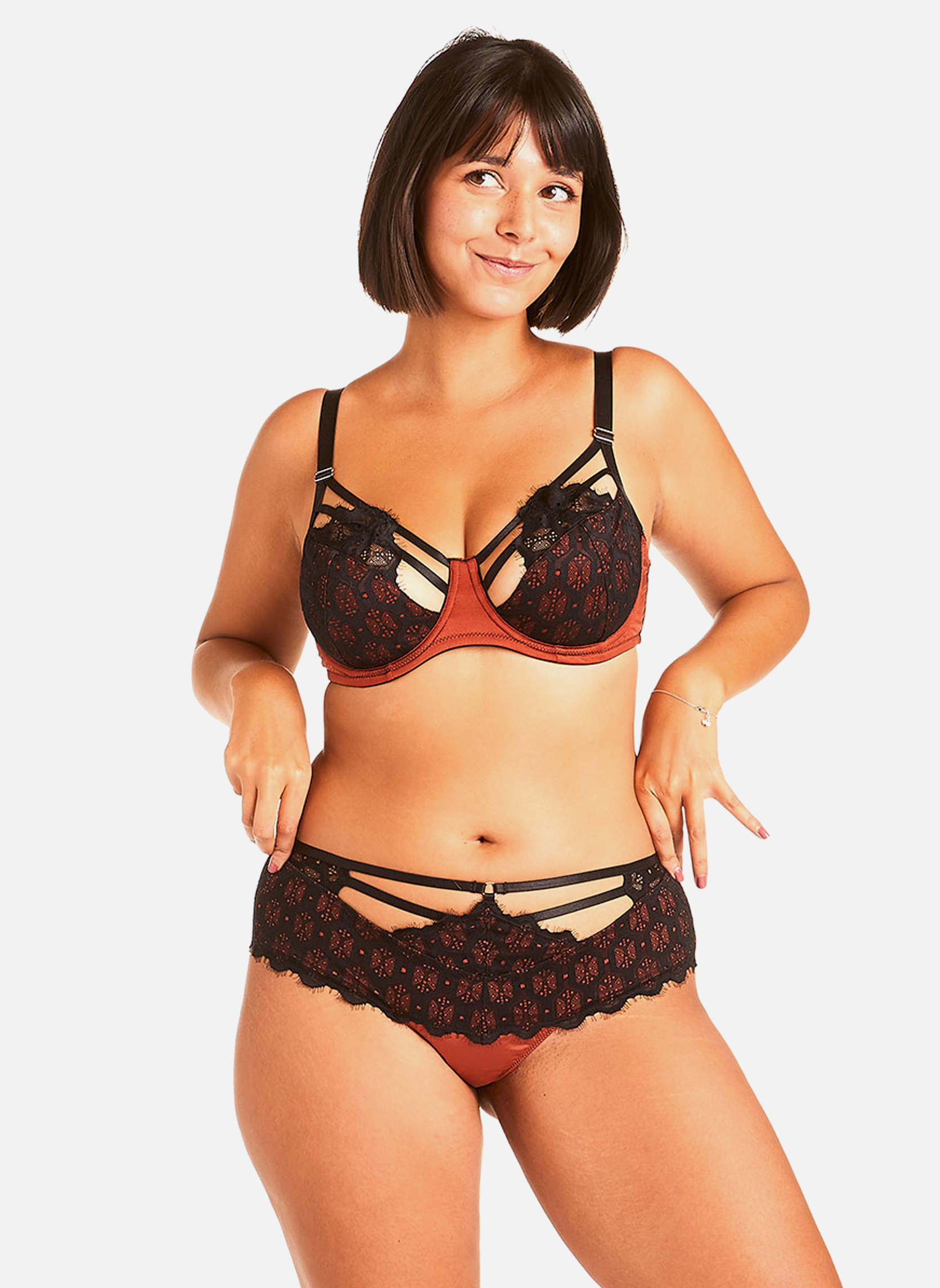 Culottes Shorty string caramel Foudre femme marron Pomm'Poire Culottes Shorty string caramel Foudre femme marron Marron