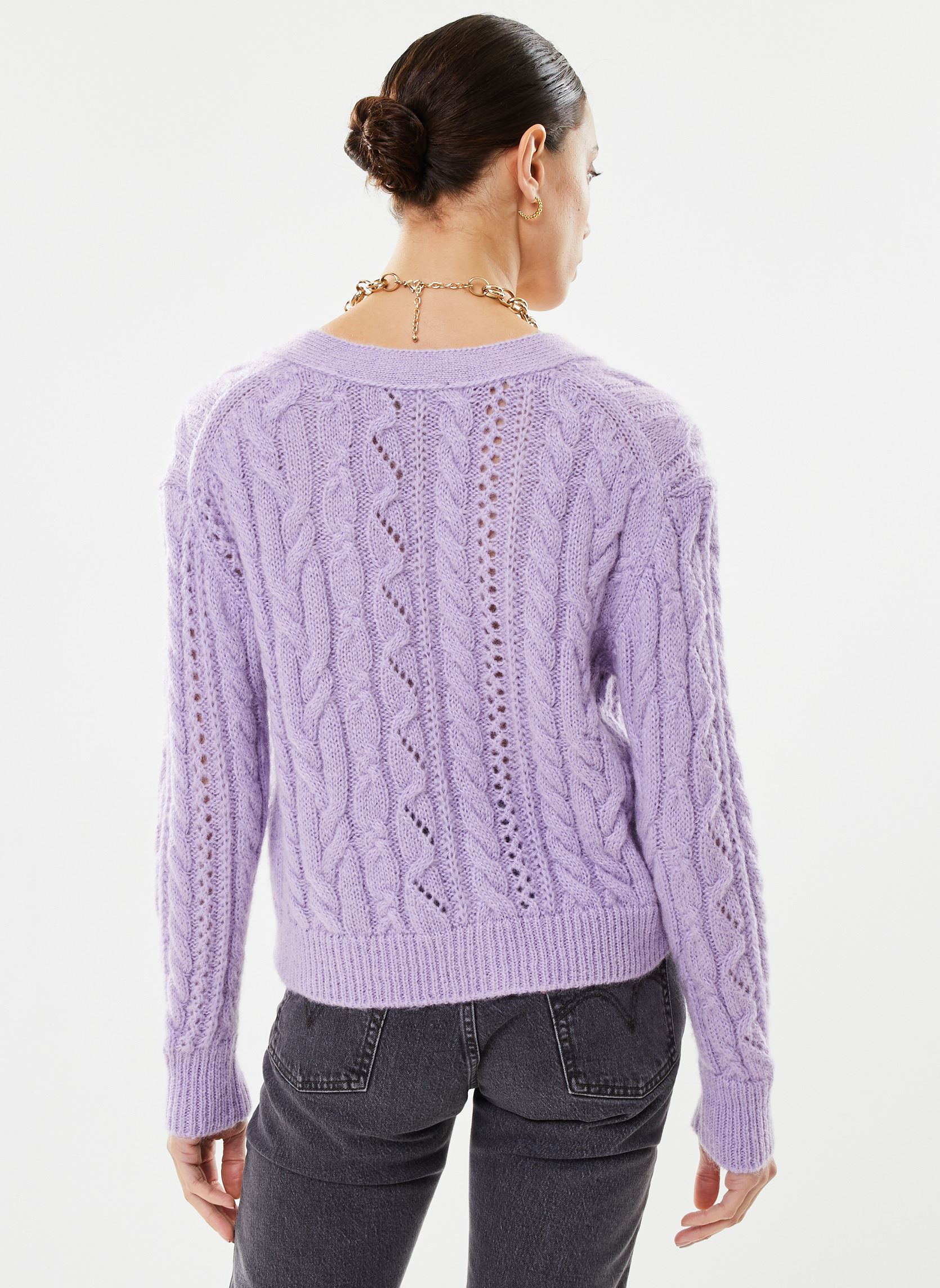 Chalecos FCAR28002K mujer violeta The Kooples Chalecos FCAR28002K mujer violeta VIOLET