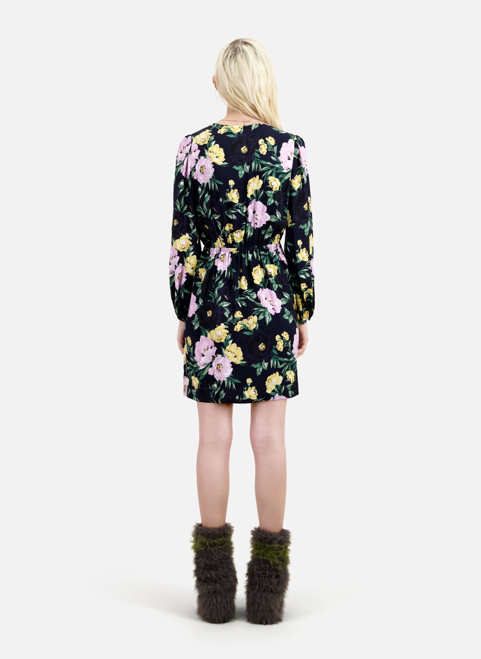 Jurken FROB28001K dames zwart The Kooples Jurken FROB28001K dames zwart LIGHT PINK / DARK NAVY