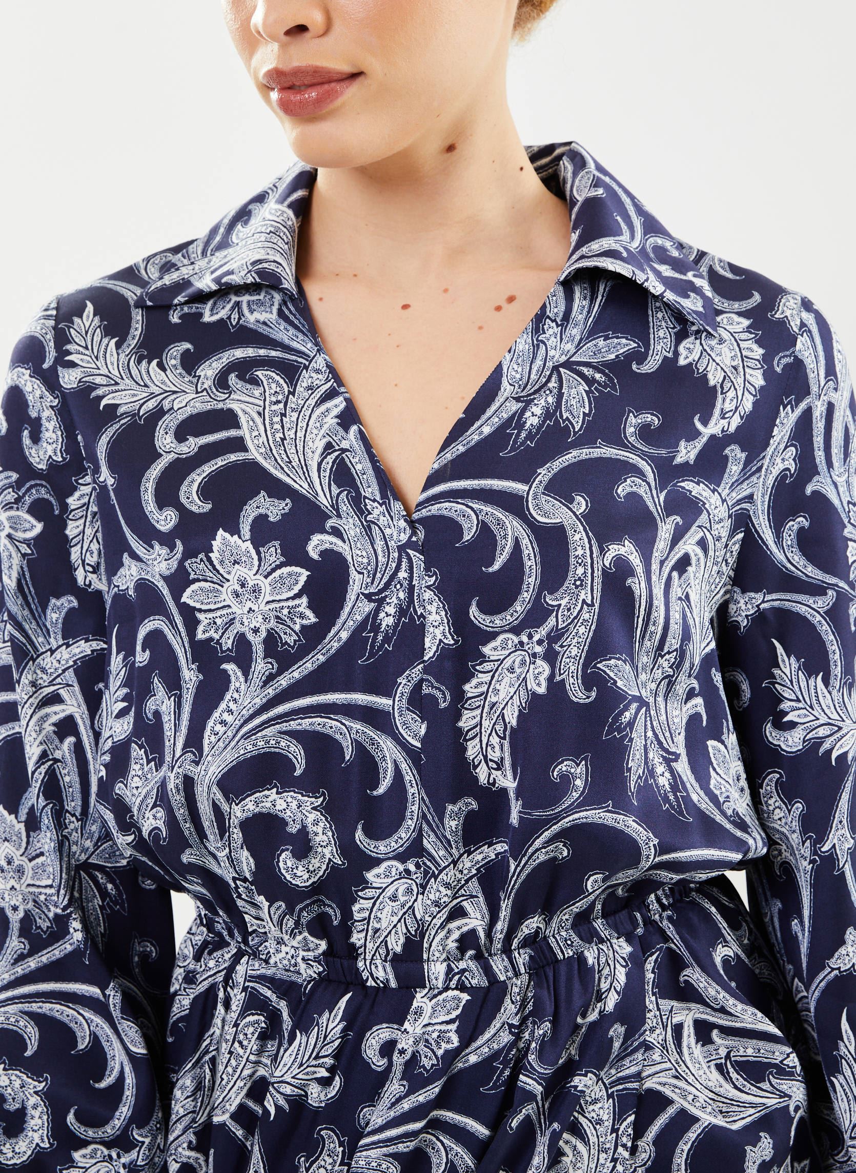 Robes FROB28057K femme bleu The Kooples Robes FROB28057K femme bleu Navy