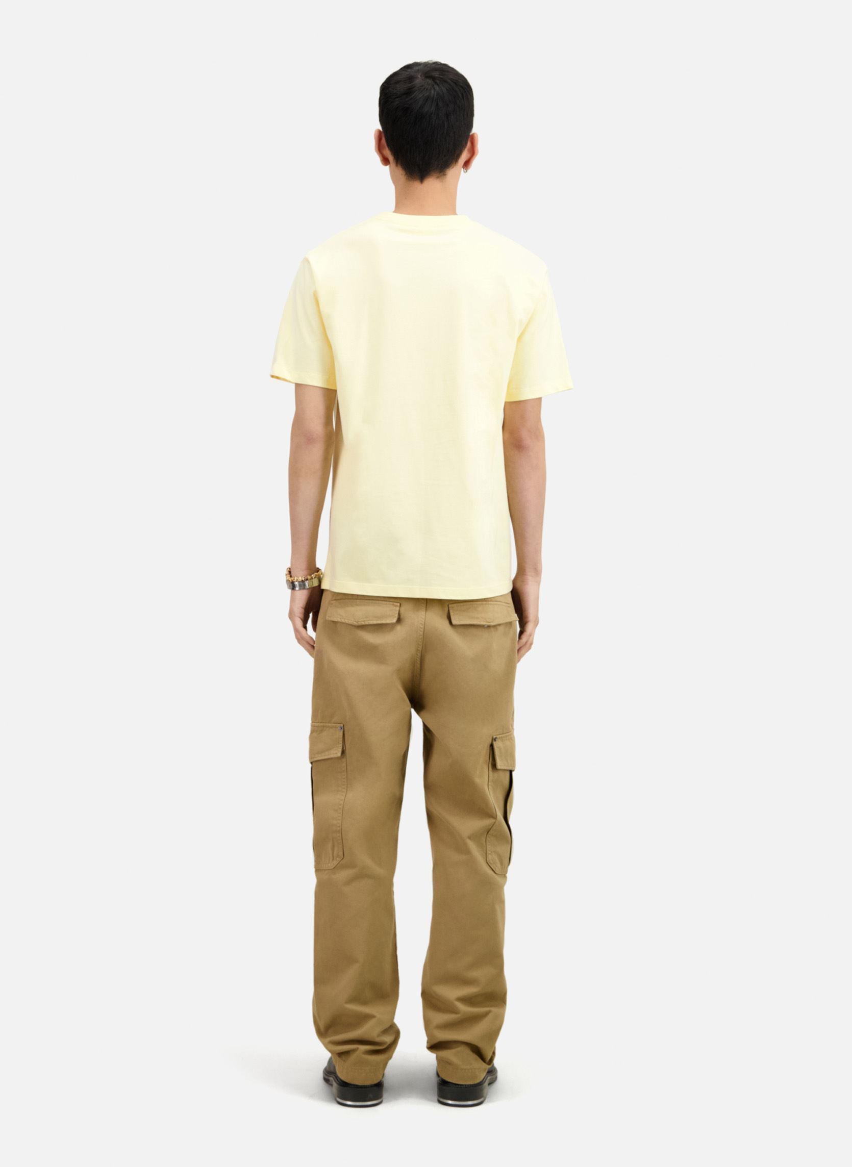 Tee-shirts manches courtes HTSC28018K homme jaune The Kooples Tee-shirts manches courtes HTSC28018K homme jaune Light Yellow