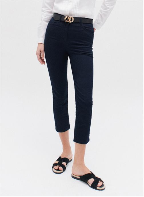 Caroll Pantalons droit PK012-MASONB femme bleu