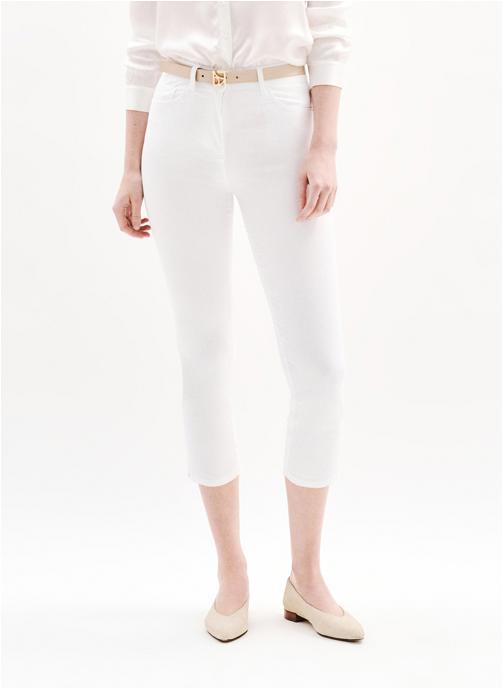 Caroll Pantalons droit PK012-MASONB femme blanc