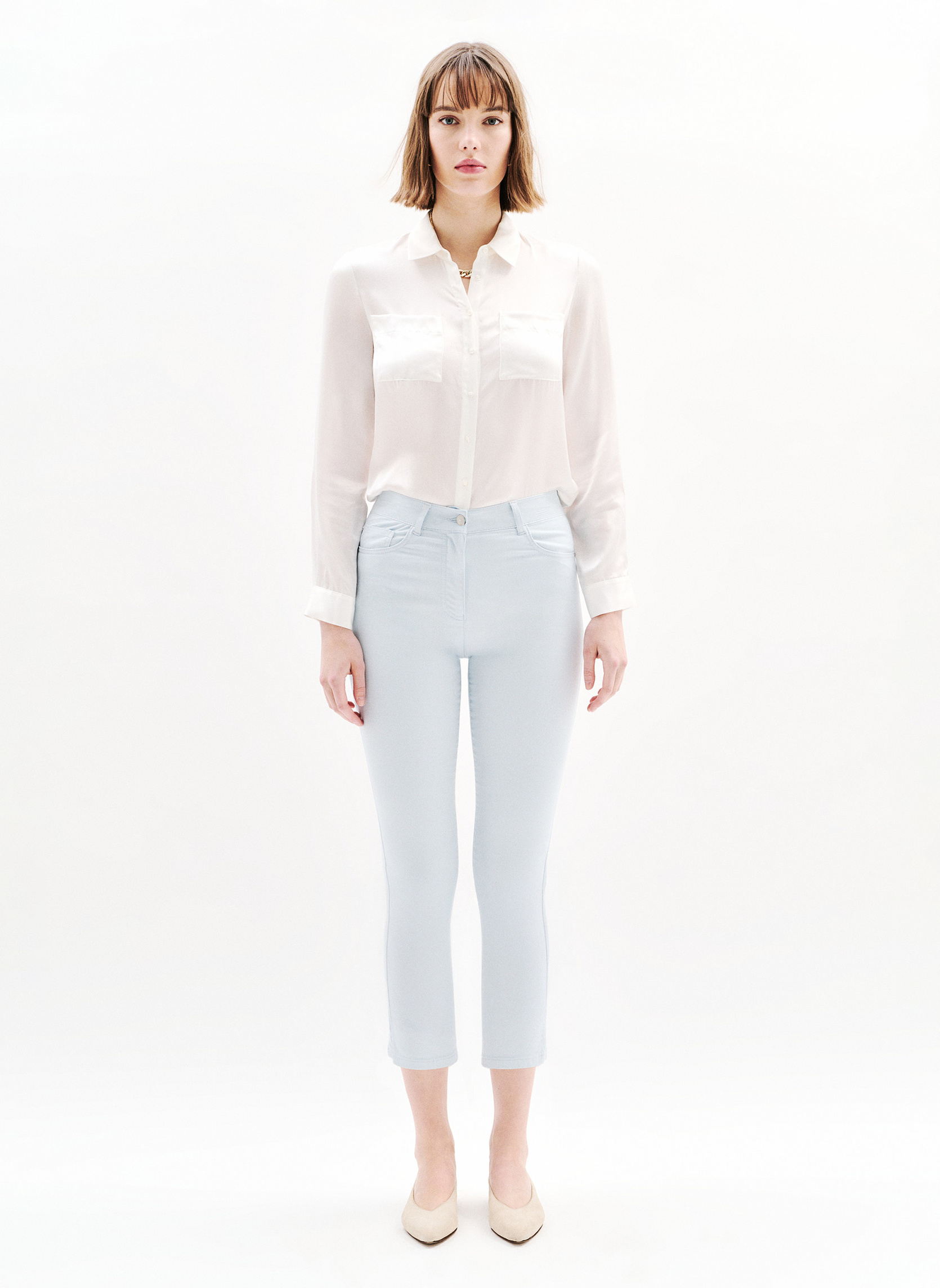 Pantalons droit PK012-MASONB femme bleu Caroll Pantalons droit PK012-MASONB femme bleu Bleu clair