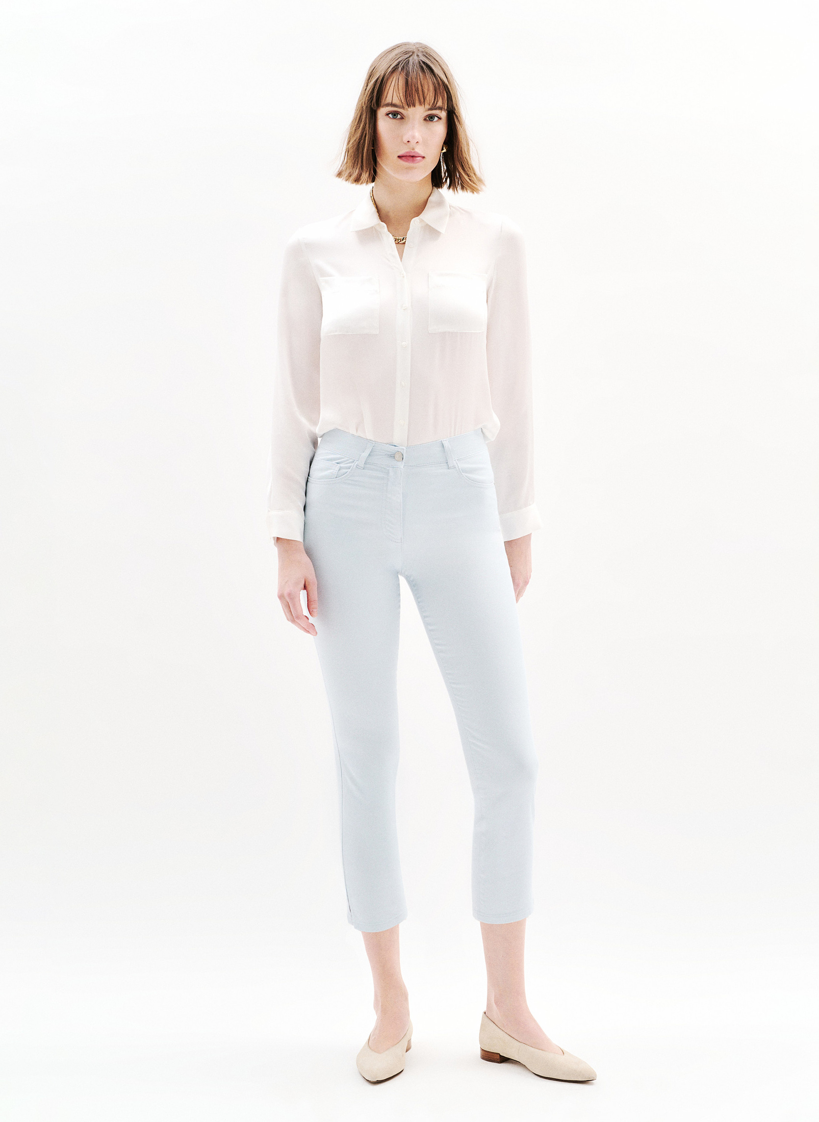 Pantalons droit PK012-MASONB femme bleu Caroll Pantalons droit PK012-MASONB femme bleu Bleu clair