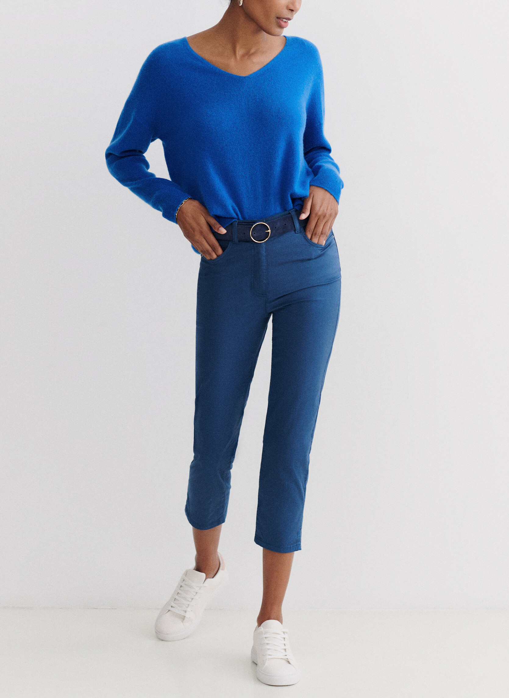 Pantalons droit PK012-MASONB femme bleu Caroll Pantalons droit PK012-MASONB femme bleu Bleu