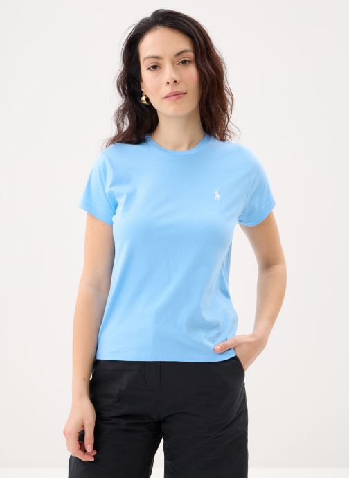 Polo Ralph Lauren Kurzarm-T-Shirts T-shirt col rond jersey de coton damen blau