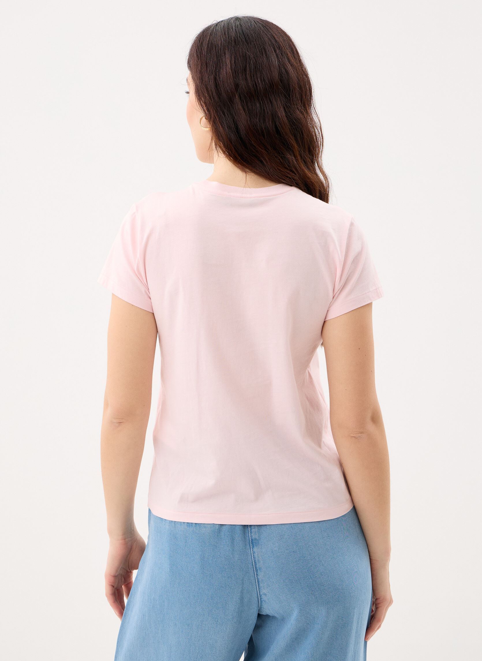 Kurzarm-T-Shirts T-shirt col rond jersey de coton damen rosa Polo Ralph Lauren Kurzarm-T-Shirts T-shirt col rond jersey de coton damen rosa Pink Sand