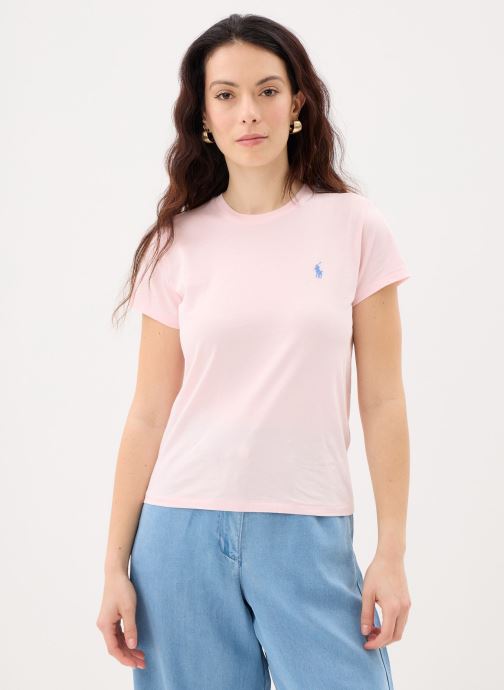 Polo Ralph Lauren Kurzarm-T-Shirts T-shirt col rond jersey de coton damen rosa