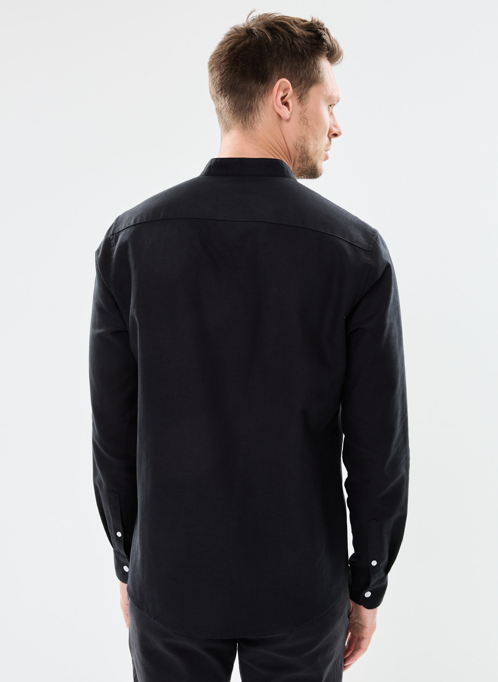 Hemden BLIN lin herren schwarz Marvin&Co Hemden BLIN lin herren schwarz JET BLACK