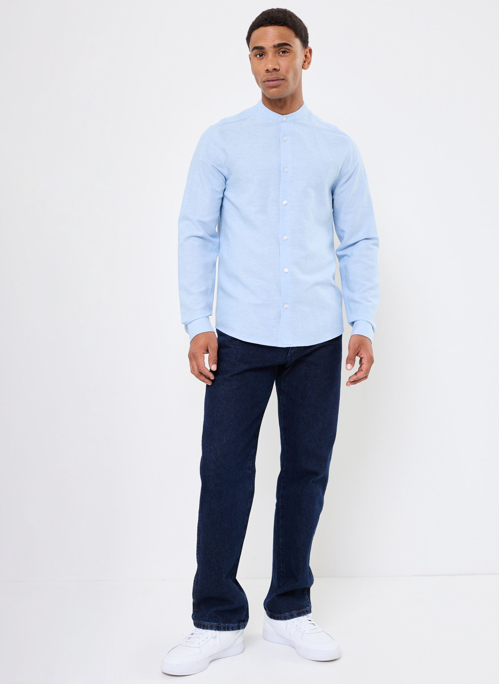 Hemden BLIN lin heren blauw Marvin&Co Hemden BLIN lin heren blauw SKYWRITING