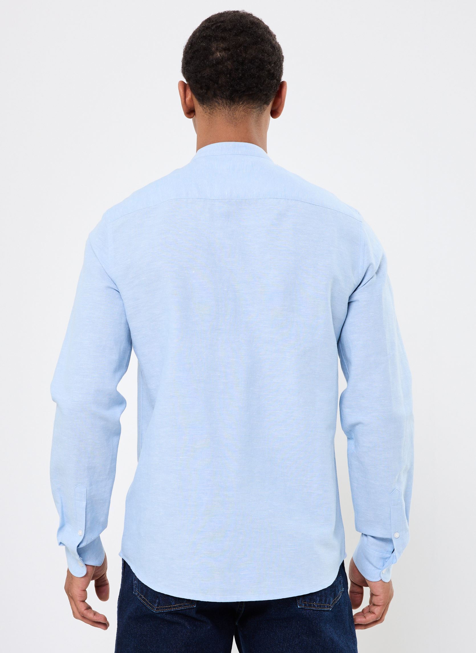 Hemden BLIN lin heren blauw Marvin&Co Hemden BLIN lin heren blauw SKYWRITING