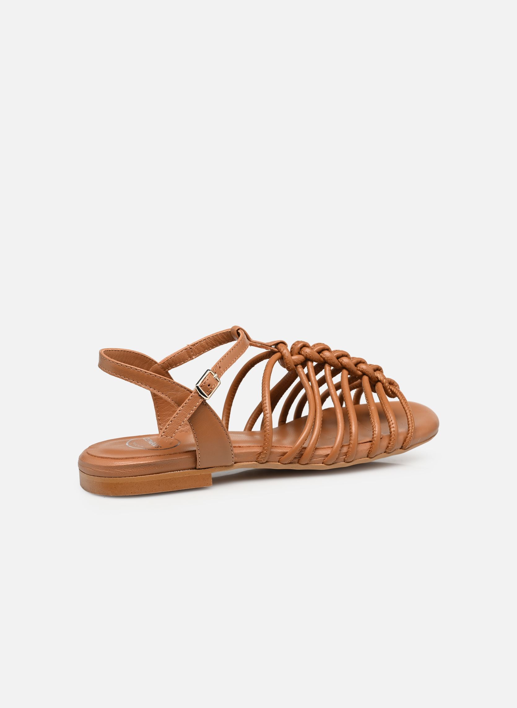 Platte sandalen Austine dames bruin Made By Sarenza Platte sandalen Austine dames bruin NEPAL CUERO