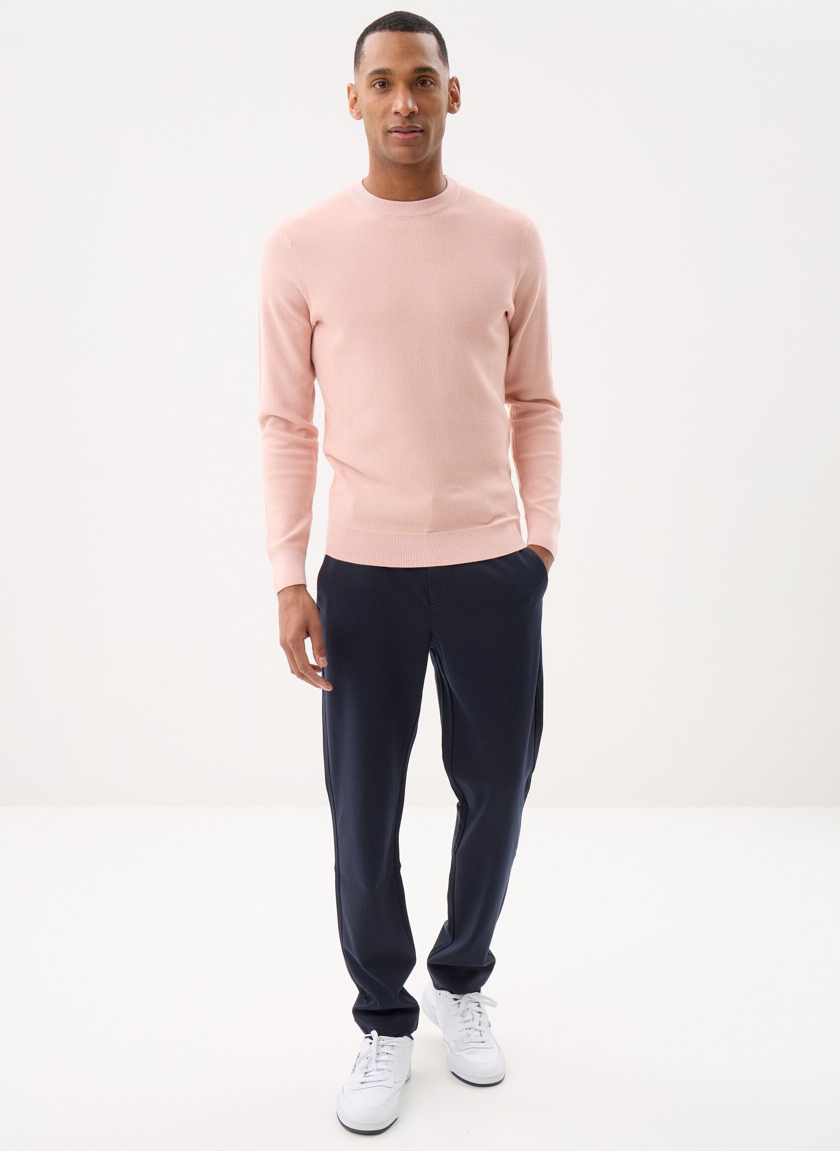 Truien GHARRY heren roze Marvin&Co Truien GHARRY heren roze peachskin