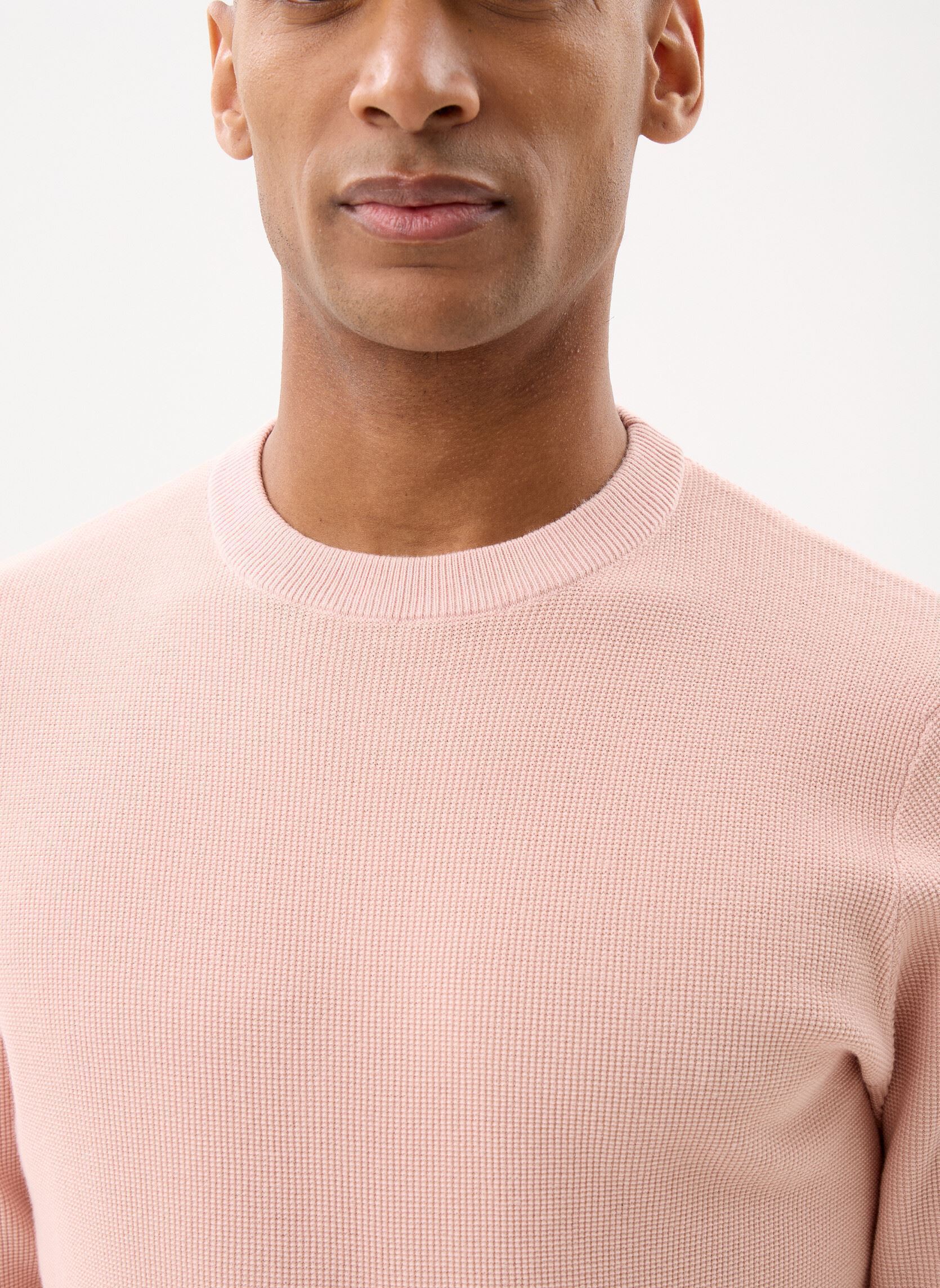 Truien GHARRY heren roze Marvin&Co Truien GHARRY heren roze peachskin