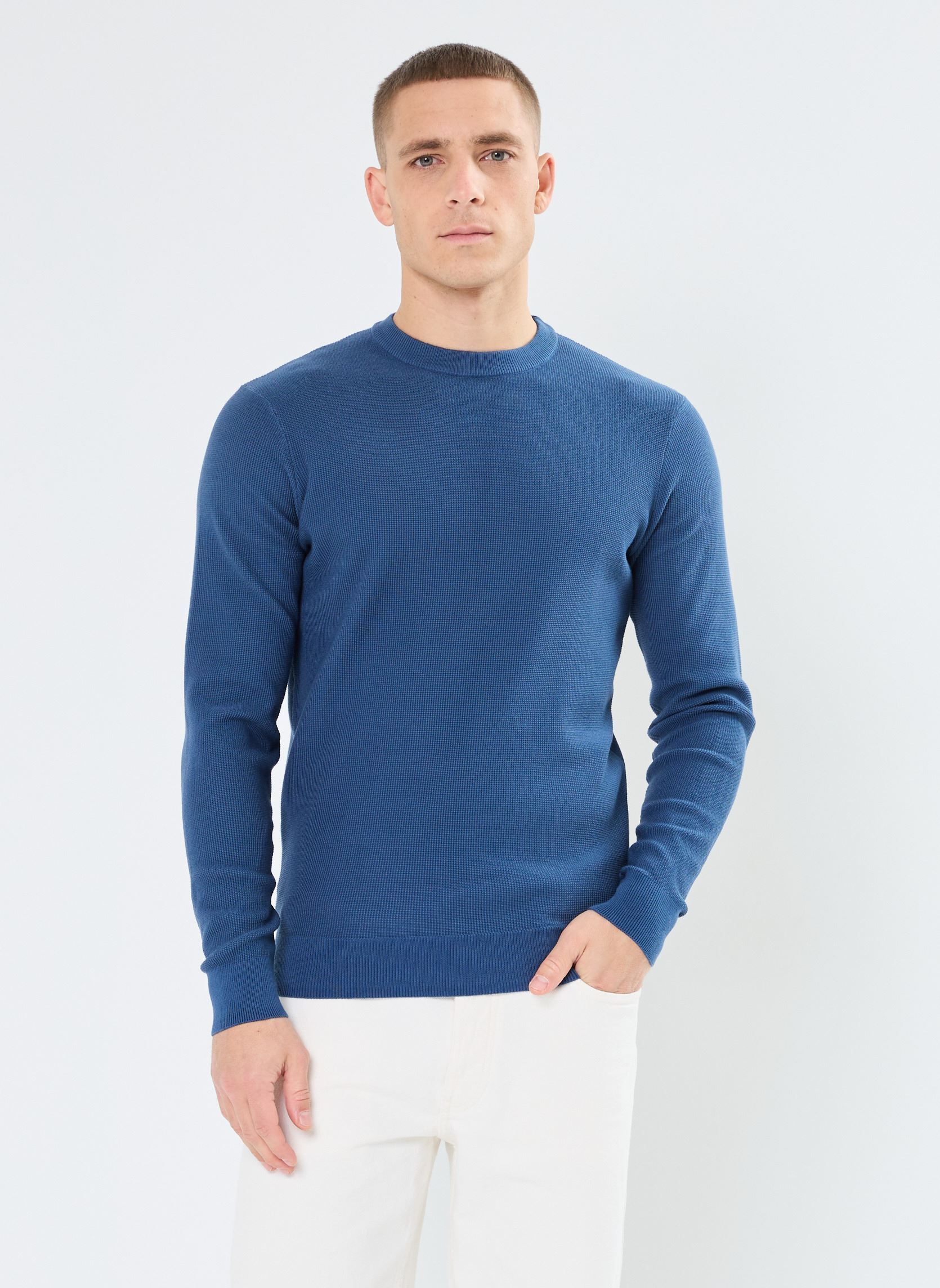 Pulls GHARRY homme bleu Marvin&Co Pulls GHARRY homme bleu ENSIGN BLUE