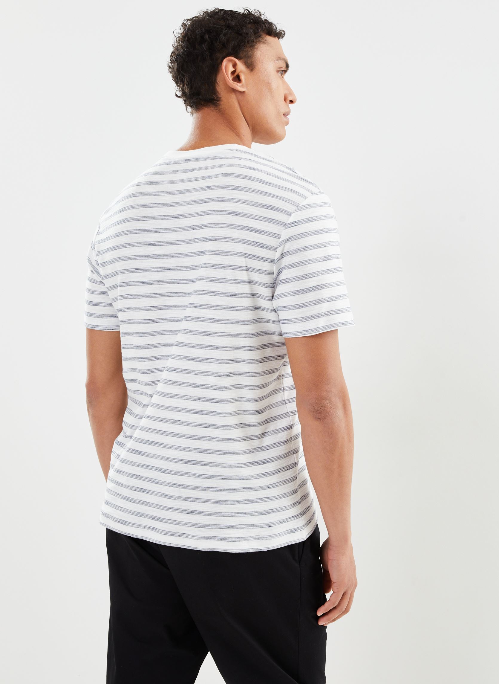 Tee-shirts manches courtes CTHOMAS mariniere homme bleu Marvin&Co Tee-shirts manches courtes CTHOMAS mariniere homme bleu SKY CAPTAIN