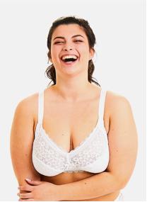Brassières Soutien-gorge souple grand maintien blanc Elena femme blanc