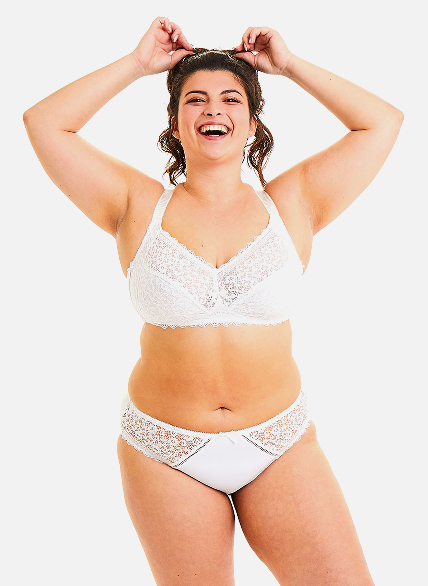 Brassières Soutien-gorge souple grand maintien blanc Elena femme blanc Pomm'Poire Brassières Soutien-gorge souple grand maintien blanc Elena femme blanc Blanc