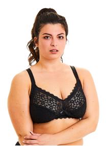 Brassières Soutien-gorge souple grand maintien noir Elena femme noir Pomm'Poire Brassières Soutien-gorge souple grand maintien noir Elena femme noir Noir