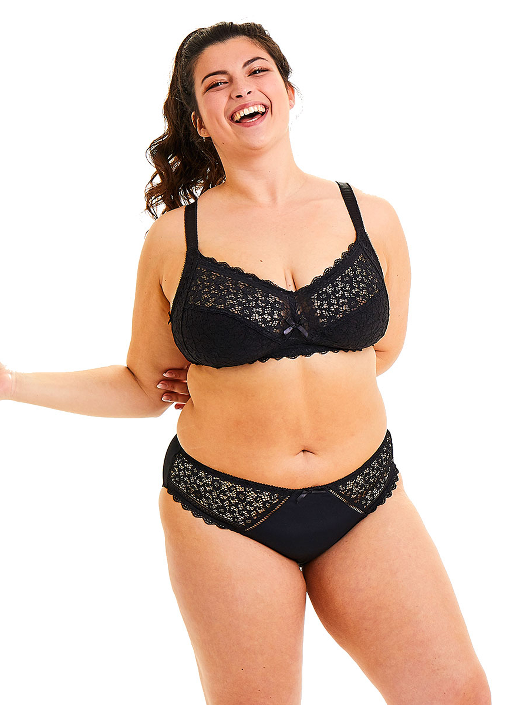Brassières Soutien-gorge souple grand maintien noir Elena femme noir Pomm'Poire Brassières Soutien-gorge souple grand maintien noir Elena femme noir Noir