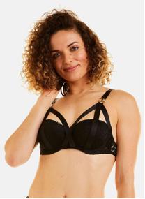 Brassières Soutien-gorge ampliforme noir Danger femme noir