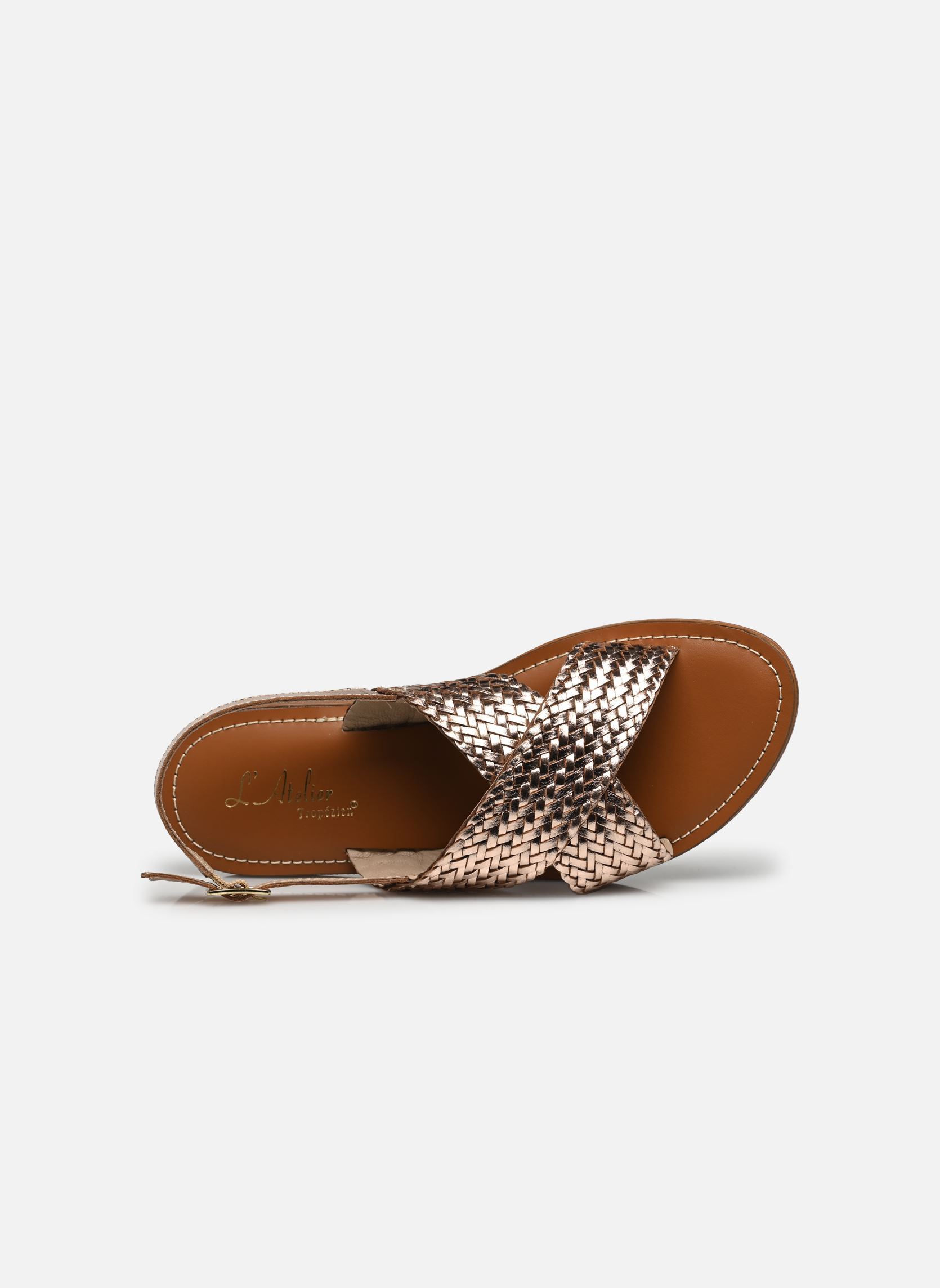 Sandales plates Sb 1400 Mesh femme or et bronze L'Atelier Tropézien Sandales plates Sb 1400 Mesh femme or et bronze GOLD MESH