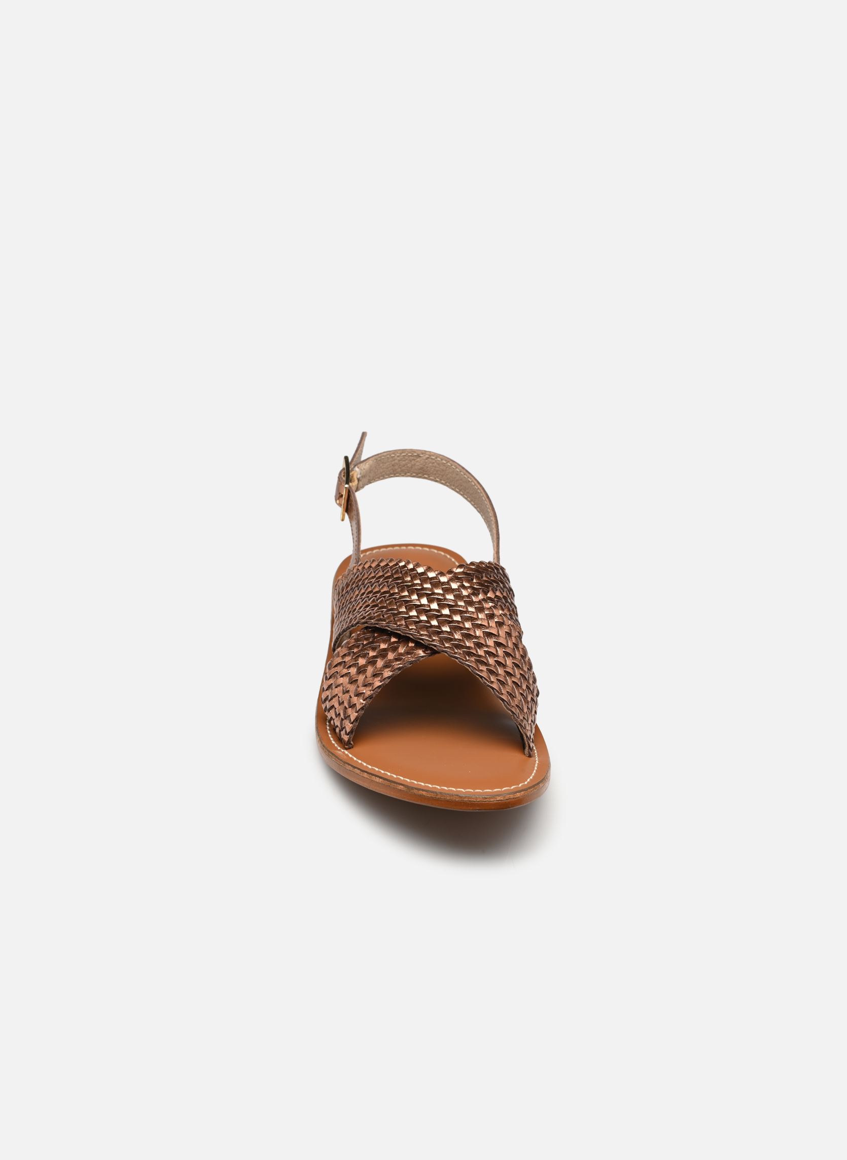 Sandales plates Sb 1400 Mesh femme or et bronze L'Atelier Tropézien Sandales plates Sb 1400 Mesh femme or et bronze Bronze Mesh