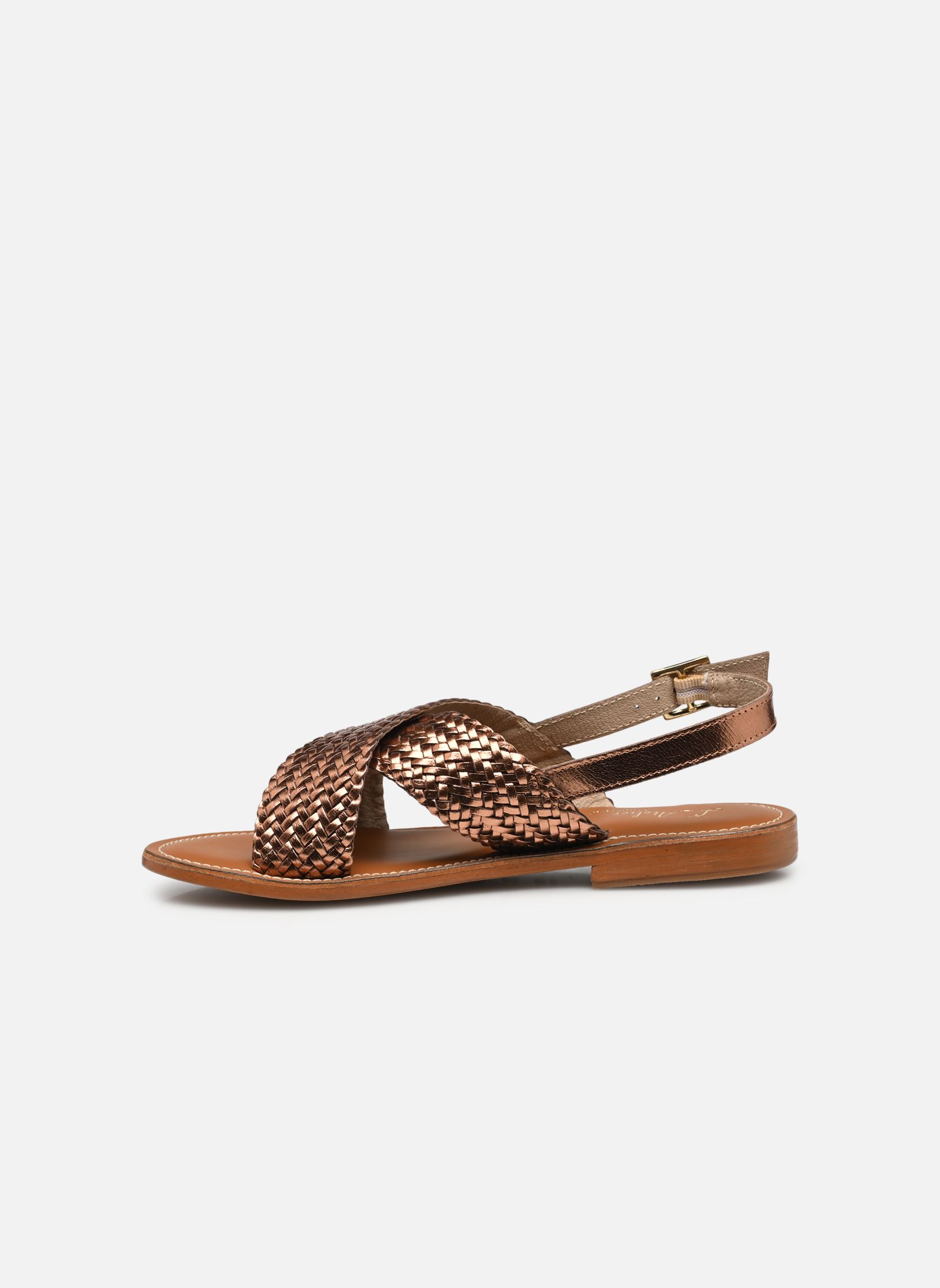 Sandales plates Sb 1400 Mesh femme or et bronze L'Atelier Tropézien Sandales plates Sb 1400 Mesh femme or et bronze Bronze Mesh
