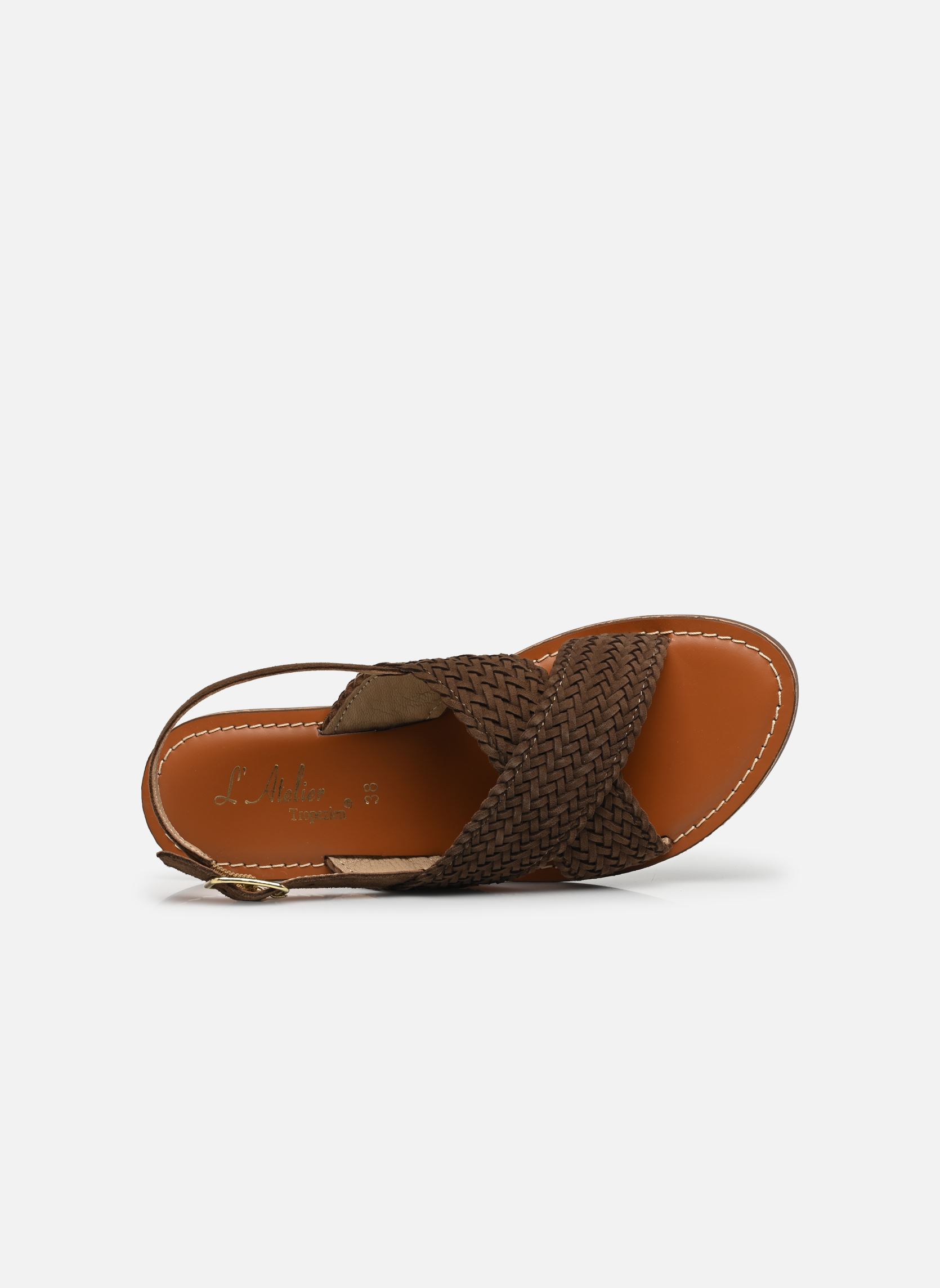 Flache Sandalen Sb 1400 Mesh damen grün L'Atelier Tropézien Flache Sandalen Sb 1400 Mesh damen grün KAKI MESH