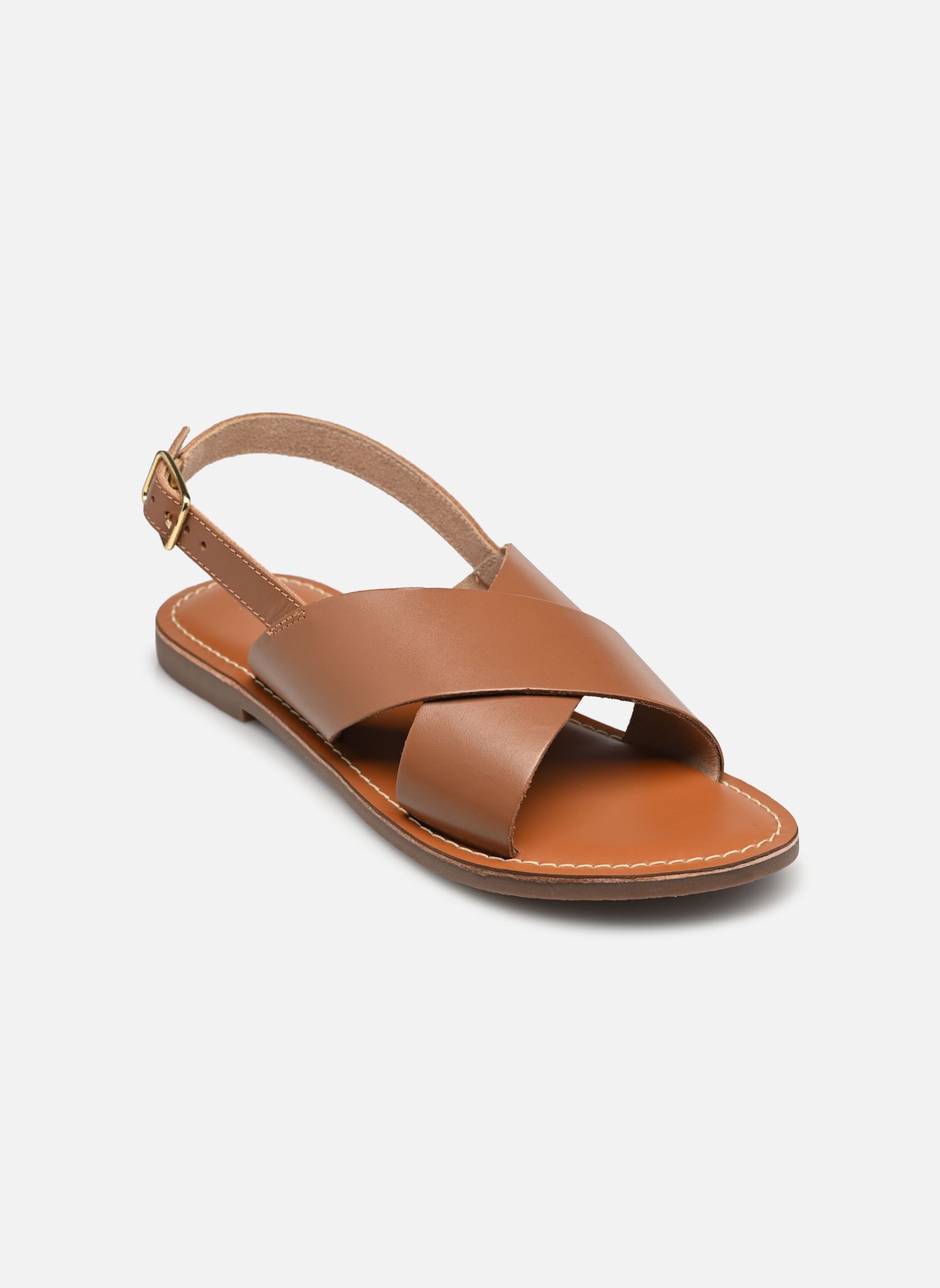 Sandales plates Sb 1400 femme marron L'Atelier Tropézien Sandales plates Sb 1400 femme marron Tan