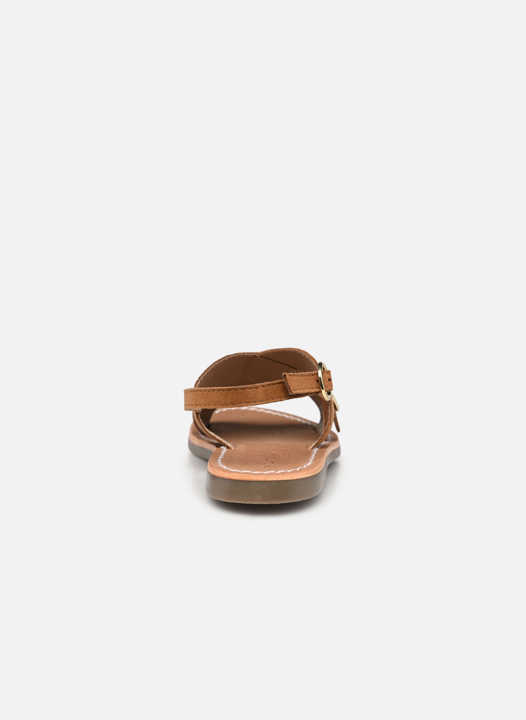 Sandales plates Sh 1305 femme marron L'Atelier Tropézien Sandales plates Sh 1305 femme marron TAN