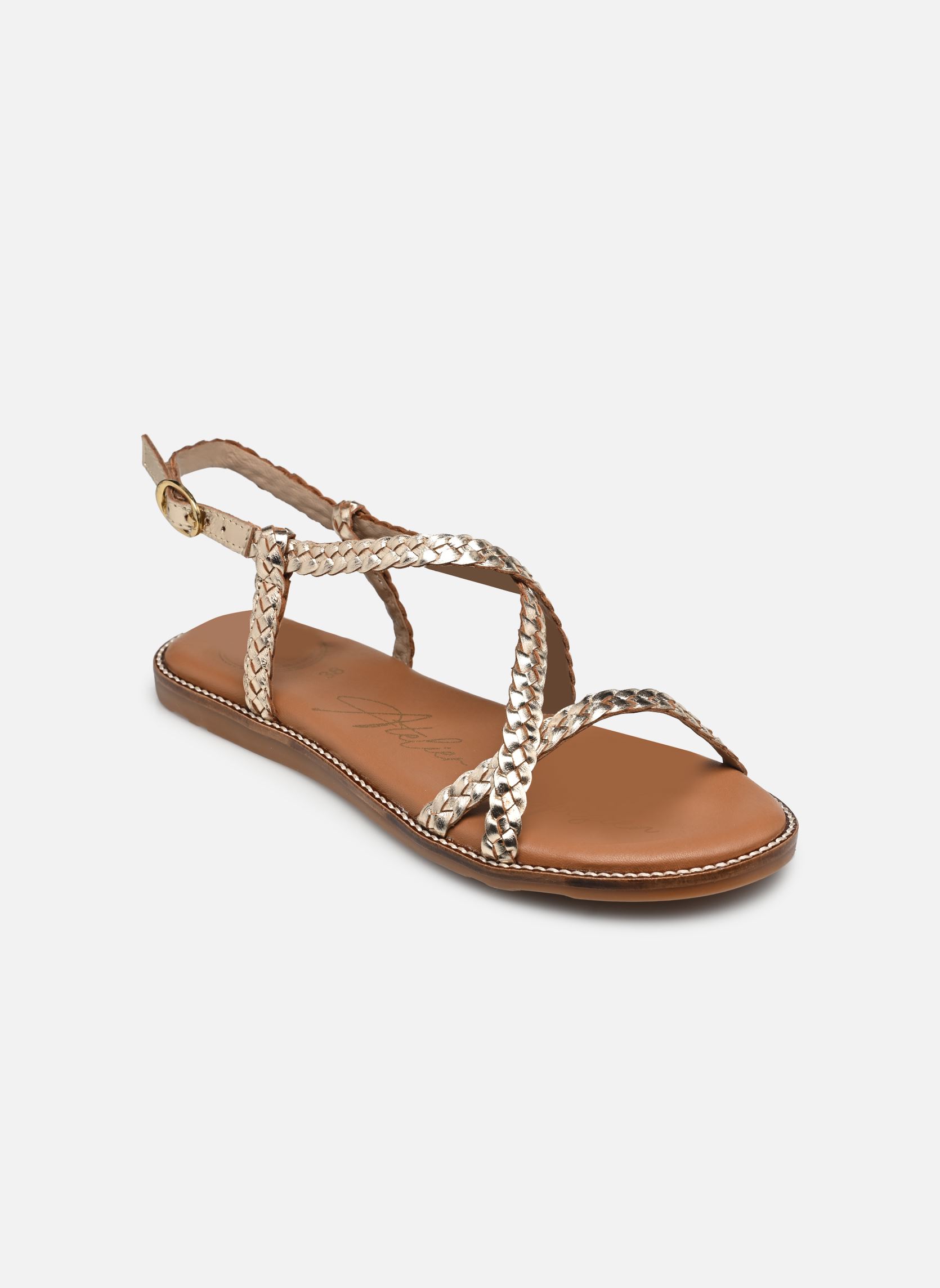 Sandali piatti Sh 1317 donna oro e bronzo L'Atelier Tropézien Sandali piatti Sh 1317 donna oro e bronzo A GOLD