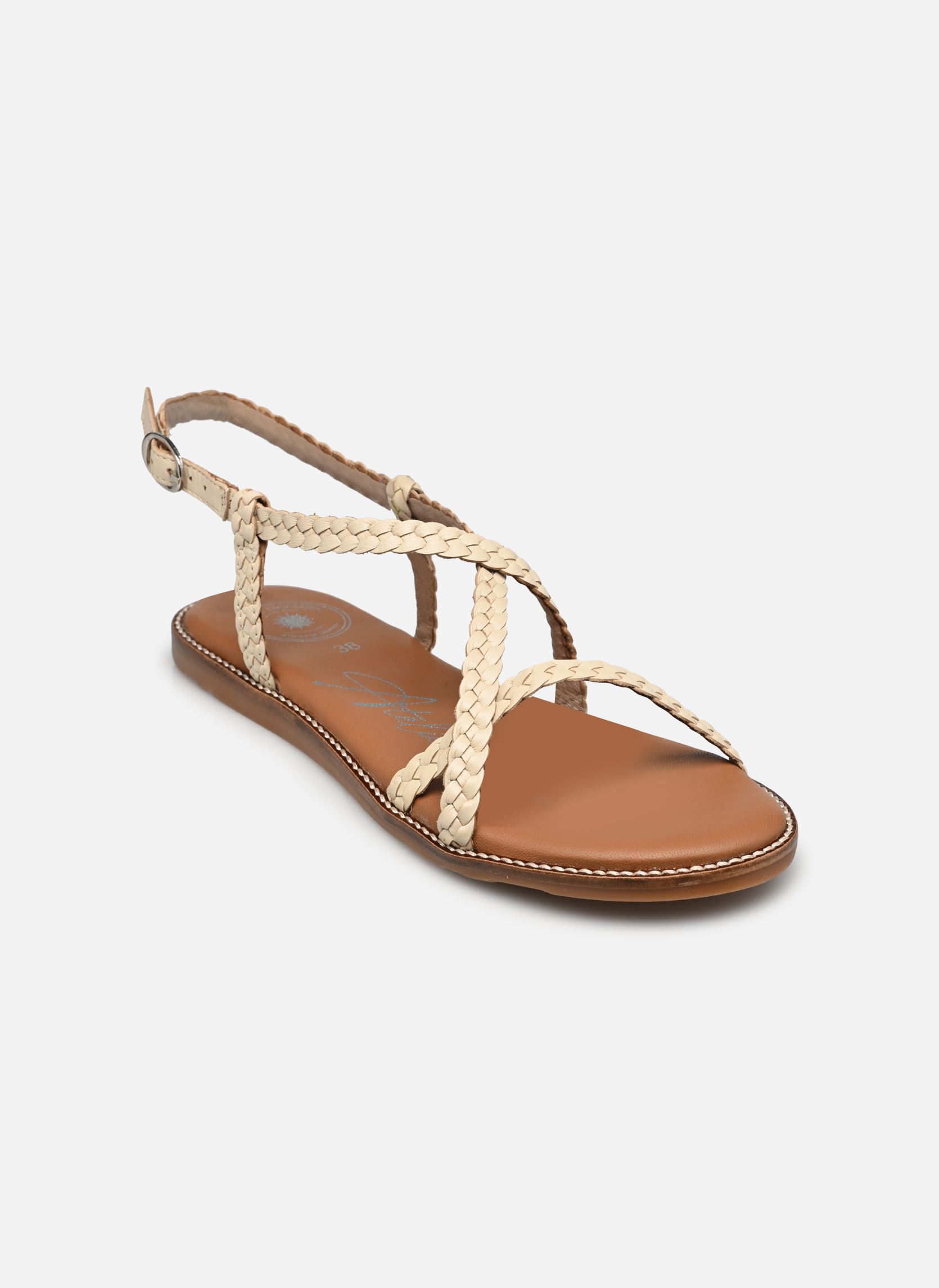 Platte sandalen Sh 1317 dames wit L'Atelier Tropézien Platte sandalen Sh 1317 dames wit A WHITE