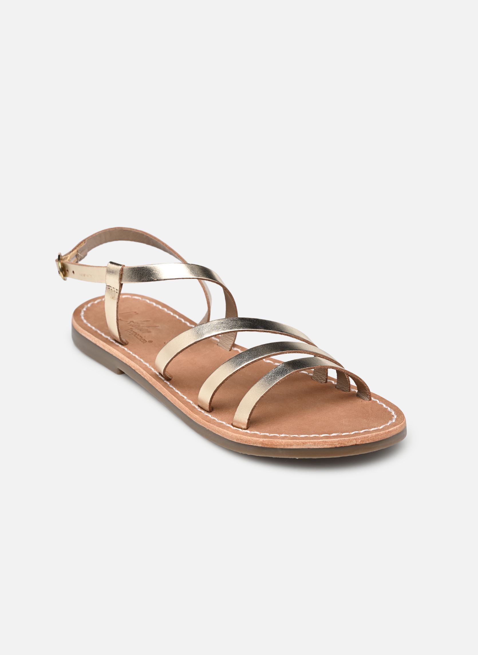 Sandales plates Sh 1308 femme or et bronze L'Atelier Tropézien Sandales plates Sh 1308 femme or et bronze Gold